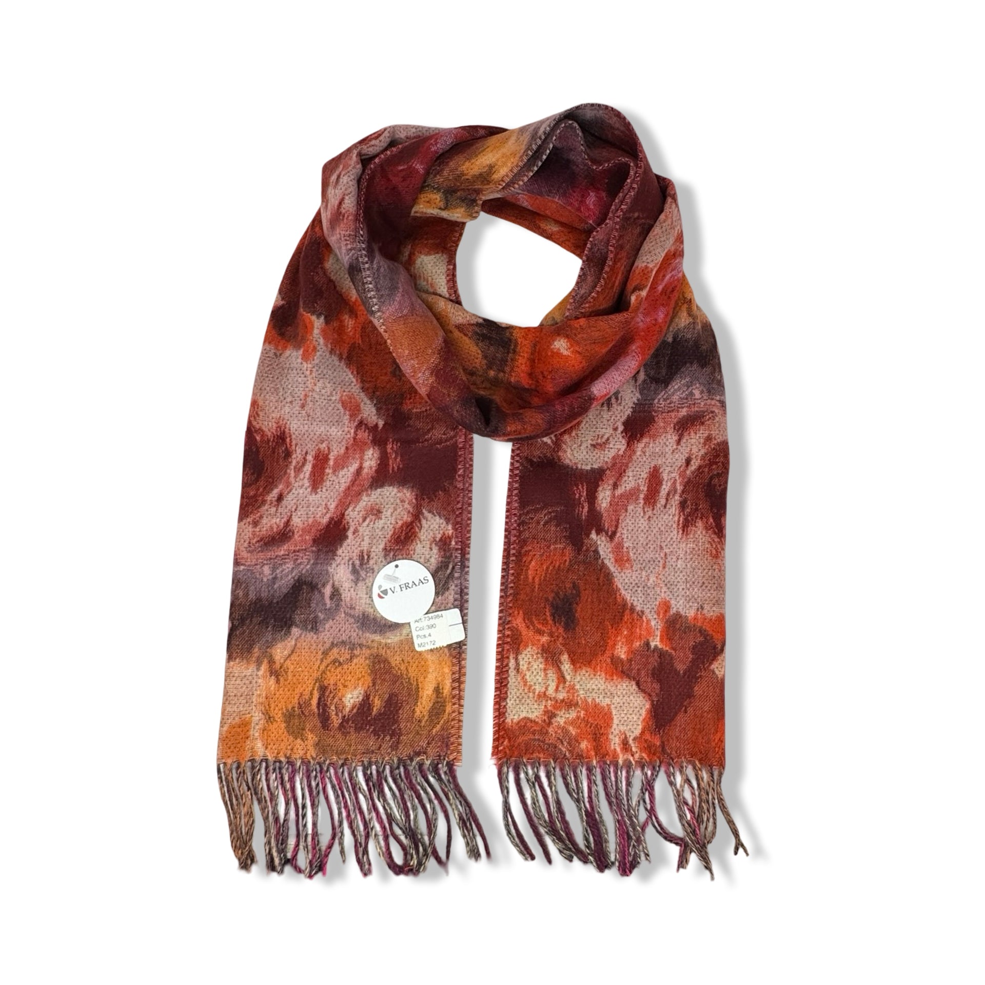 Fraas Cashmink Muted Floral Scarf
