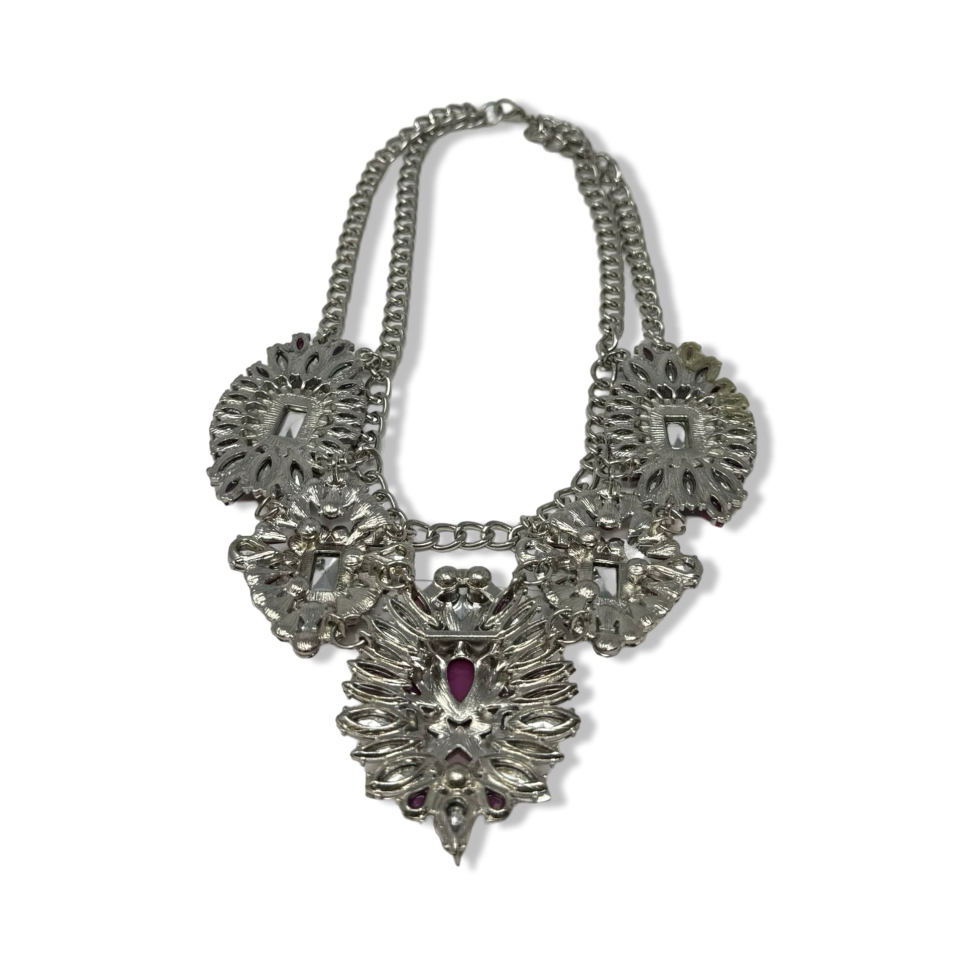 Teardrop Rhinestone Statement Necklace