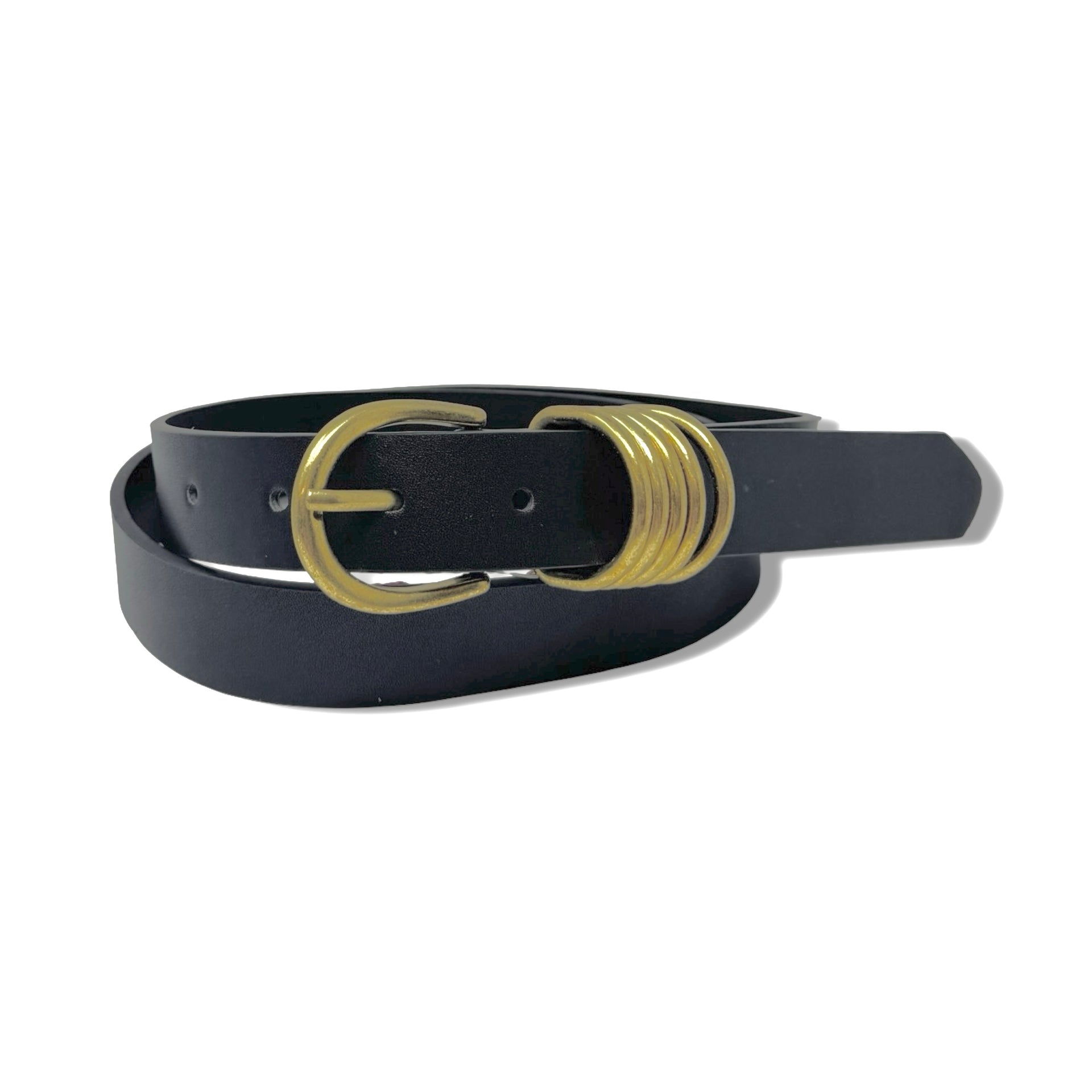 Linea Pelle Black Multi-Loop Belt