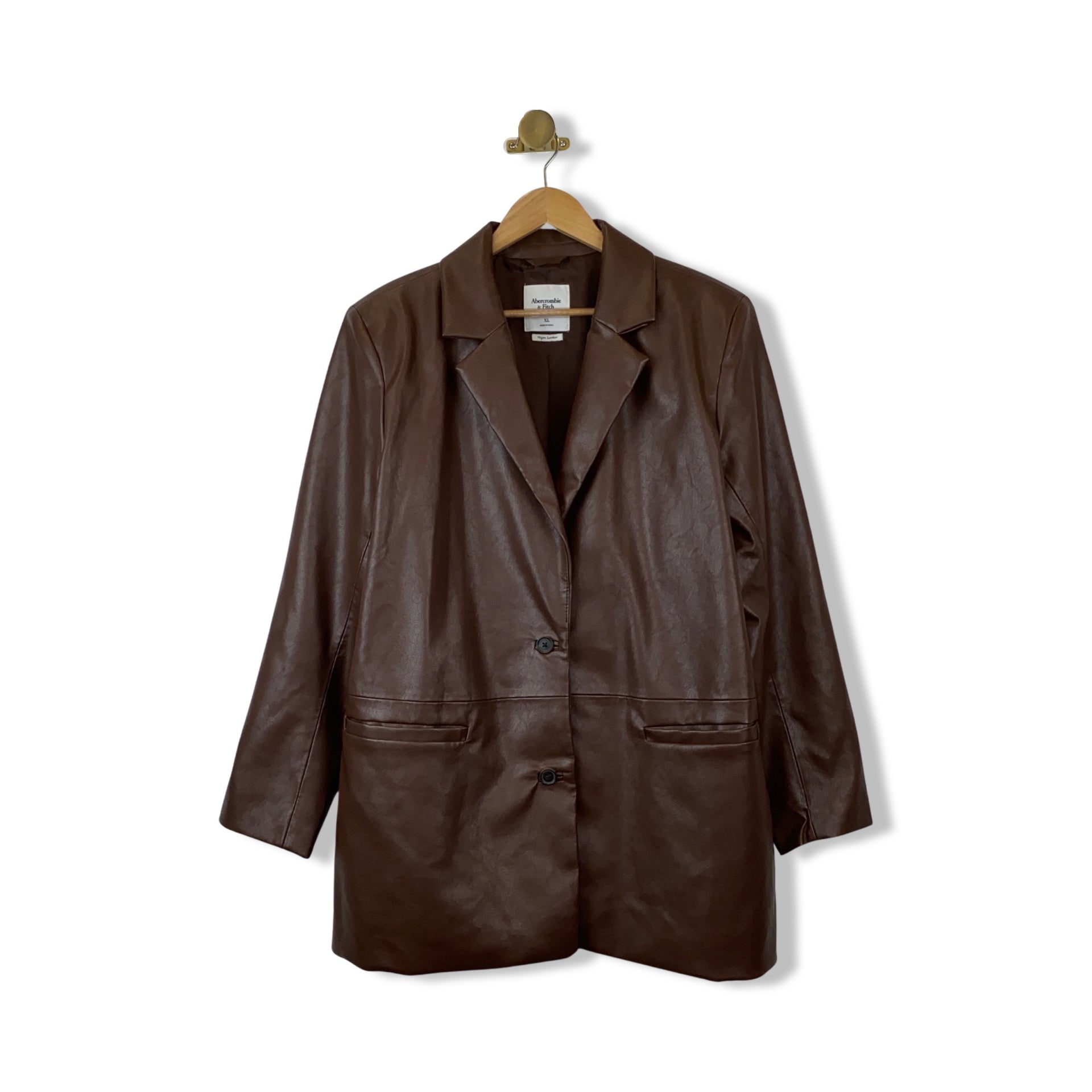 Abercrombie & Fitch Vegan Leather Blazer