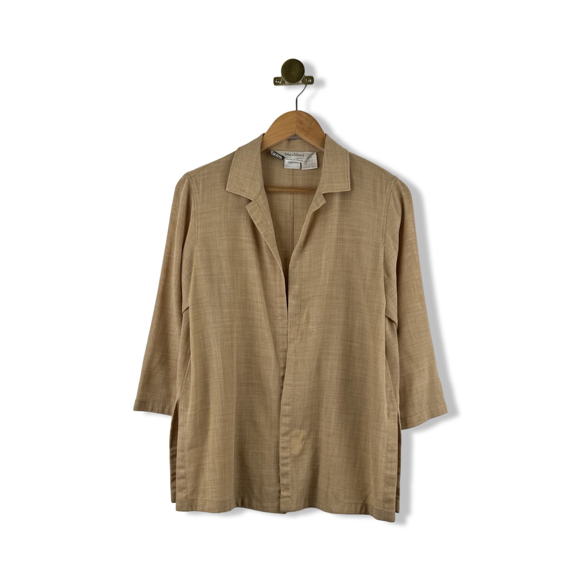 Max Mara Virgin Wool Sheer Cardigan