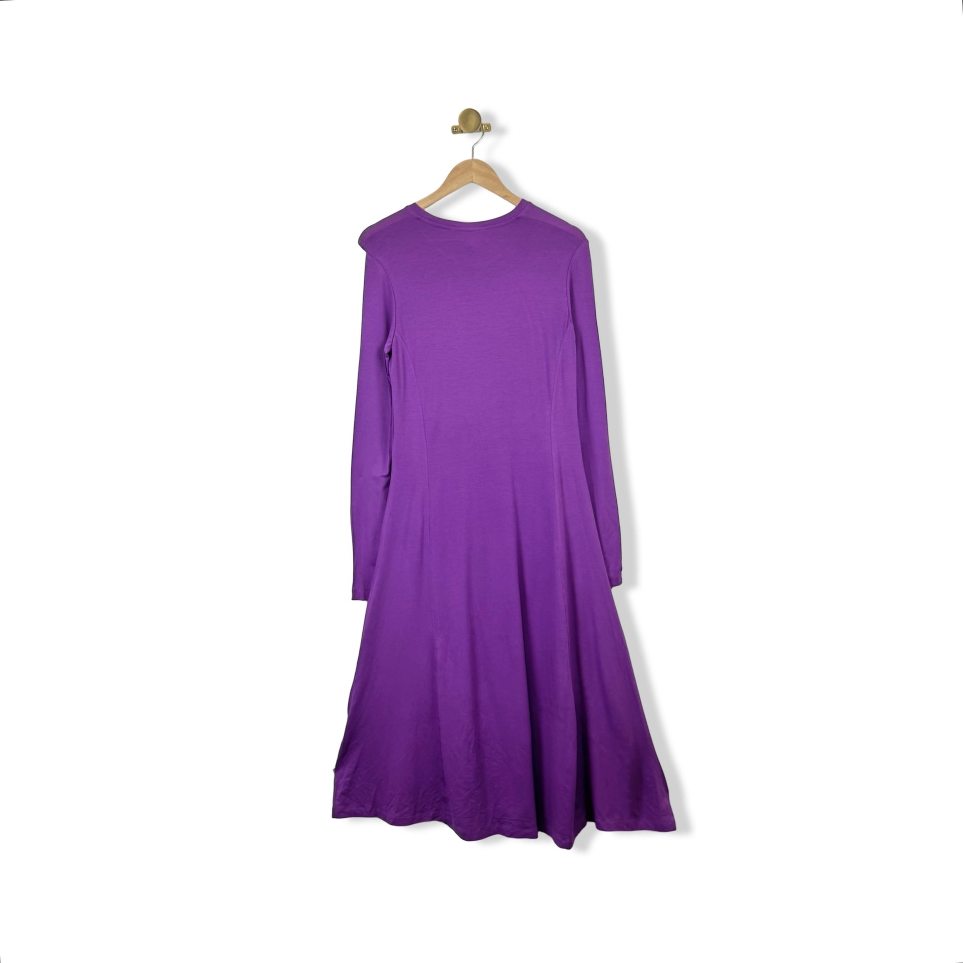 COS Long Sleeved Gathered Jersey Midi Dress