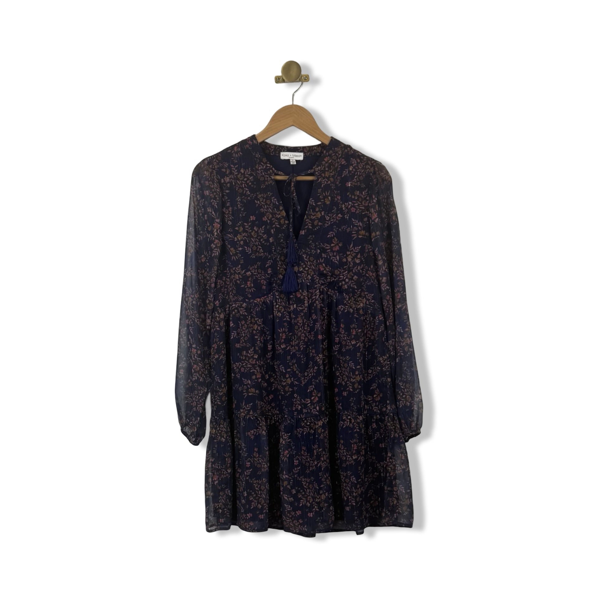 Koko + Mason Printed Long Sleeve Dress