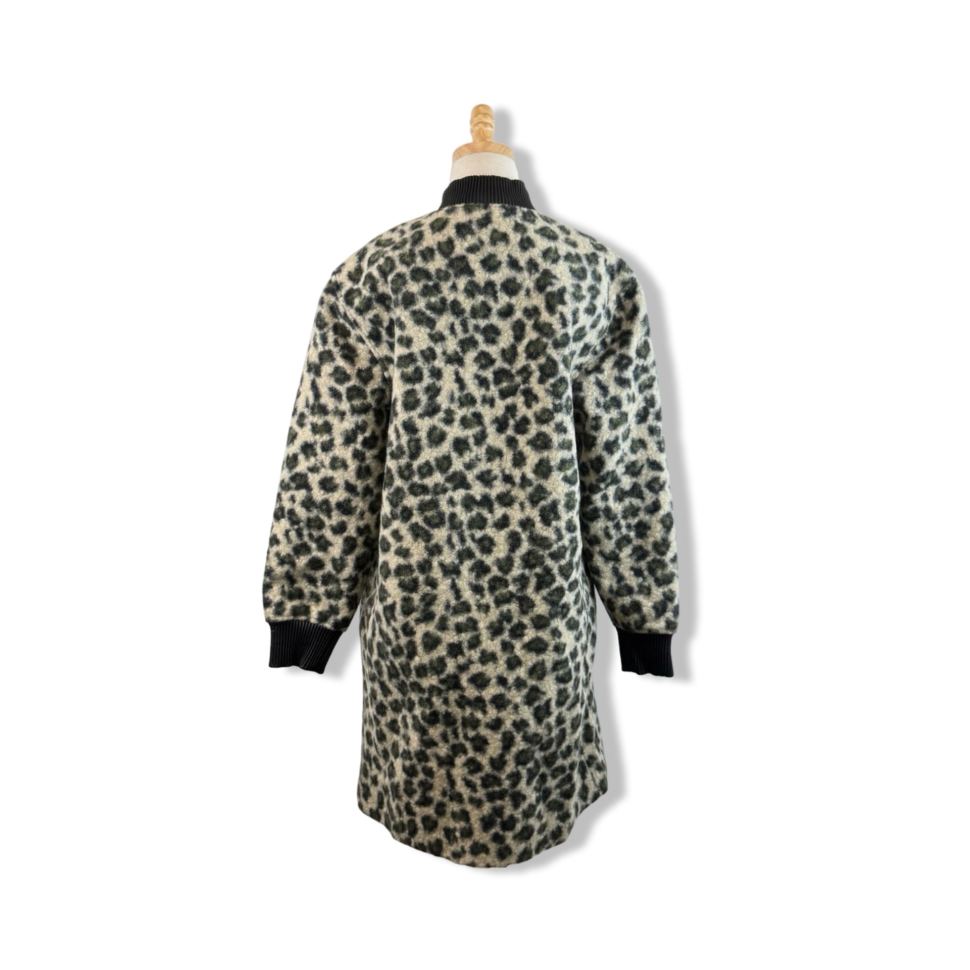 BLANKNYC Faux Wool Long Bomber Jacket