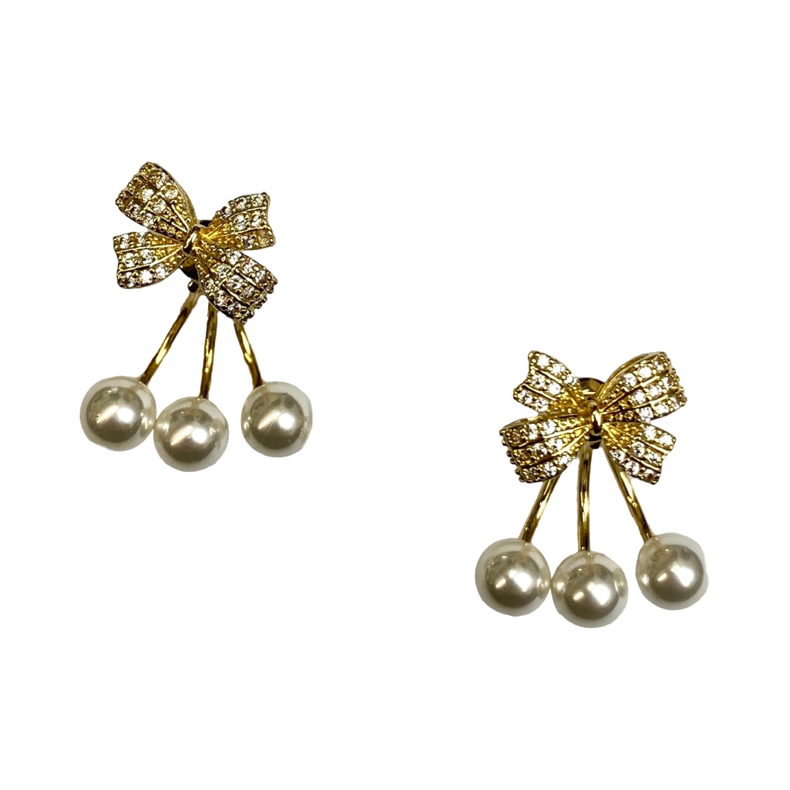 Shashi Bow Jacket Earrings