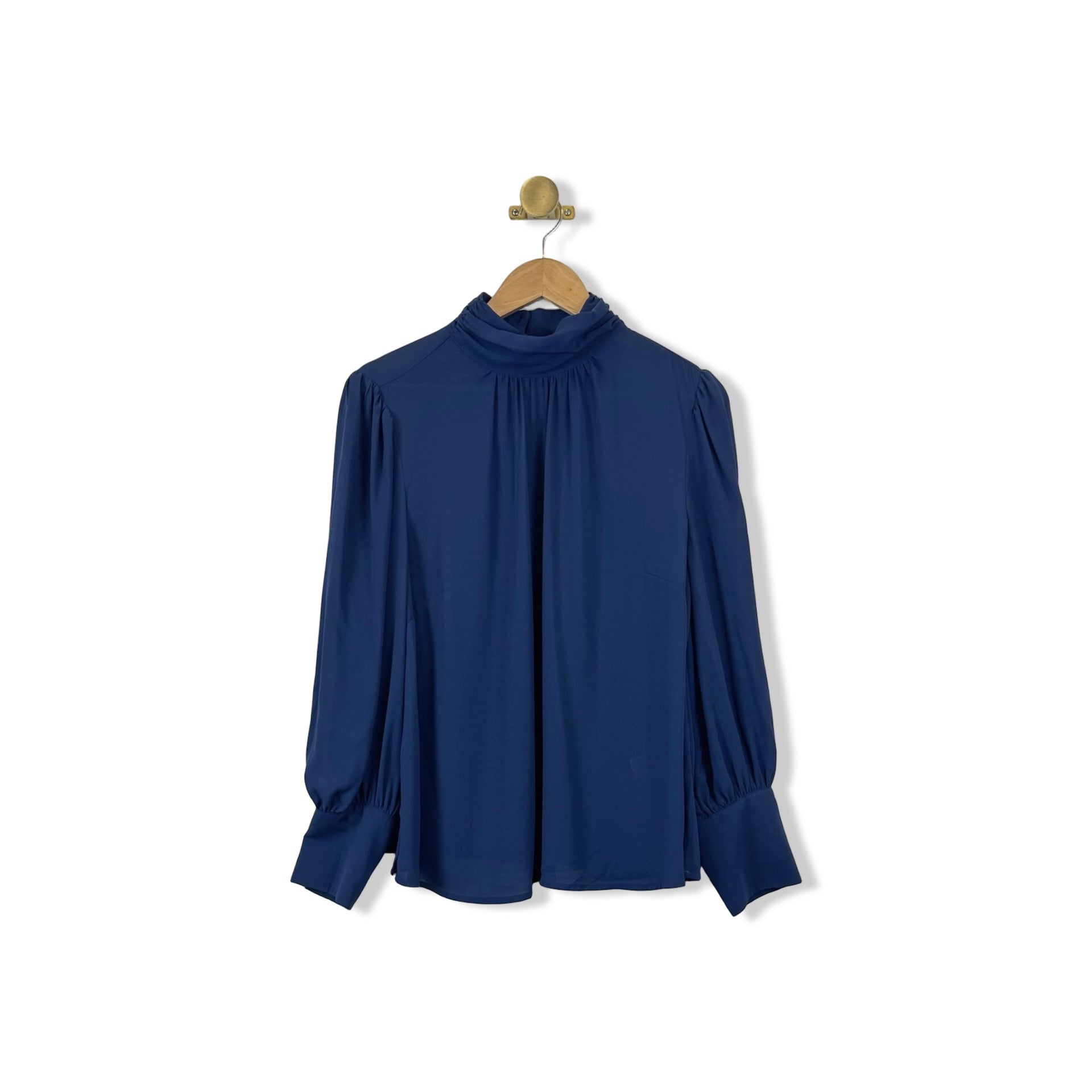 Eloquii Sheer Mock Neck Blouse