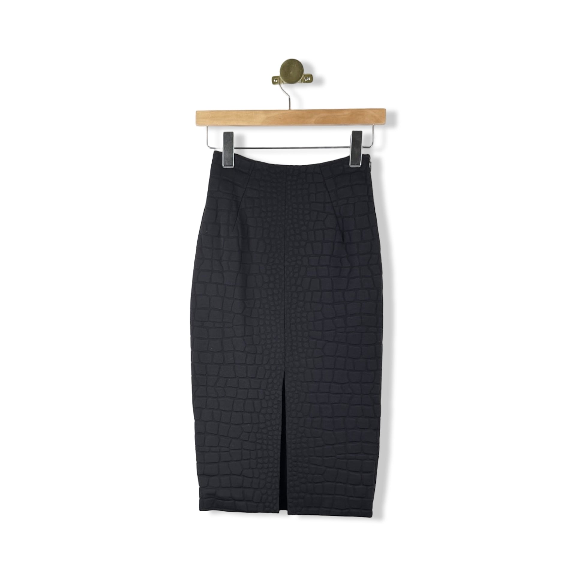 Jonathan Simkhai Embossed Croc Pencil Skirt