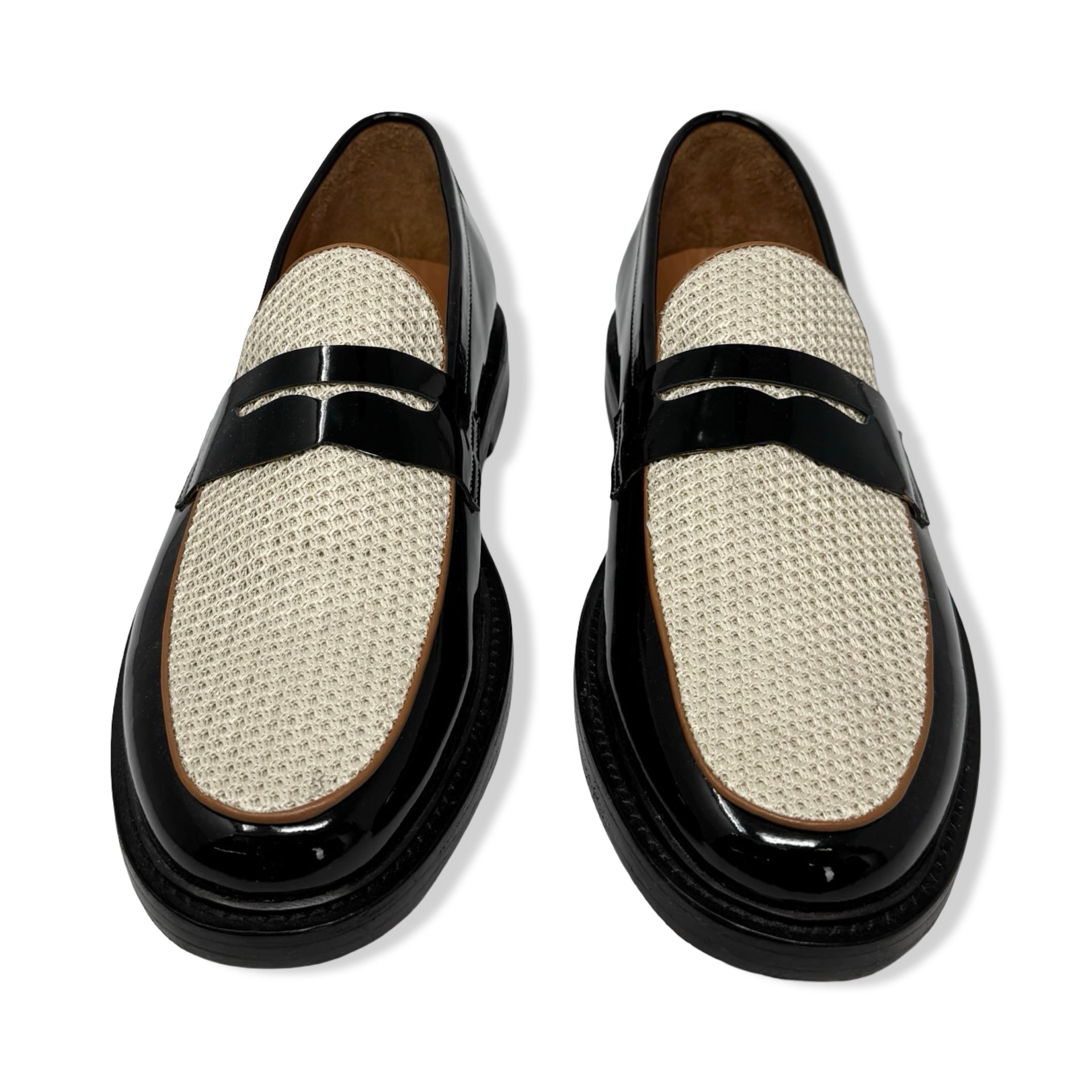 Marc Nolan Patent Textile Patent Shoes