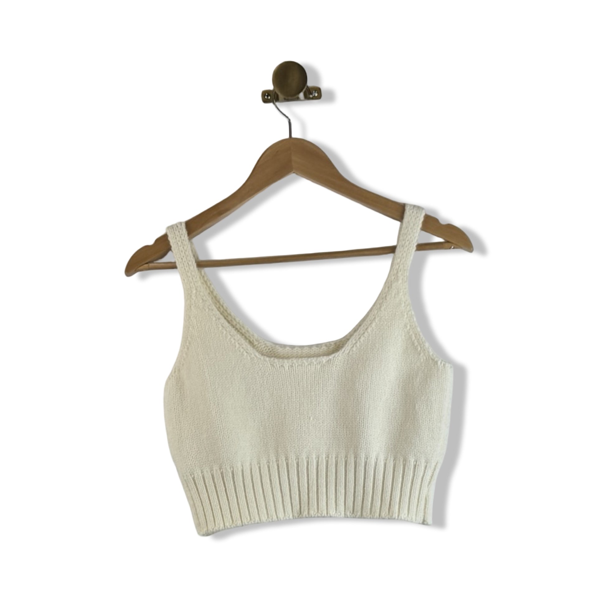 All Row Sweater Knit Crop Top