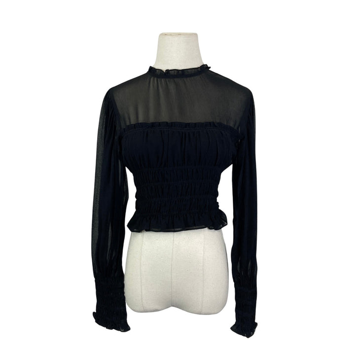 Something Navy Corset Blouse-Black Mannequin