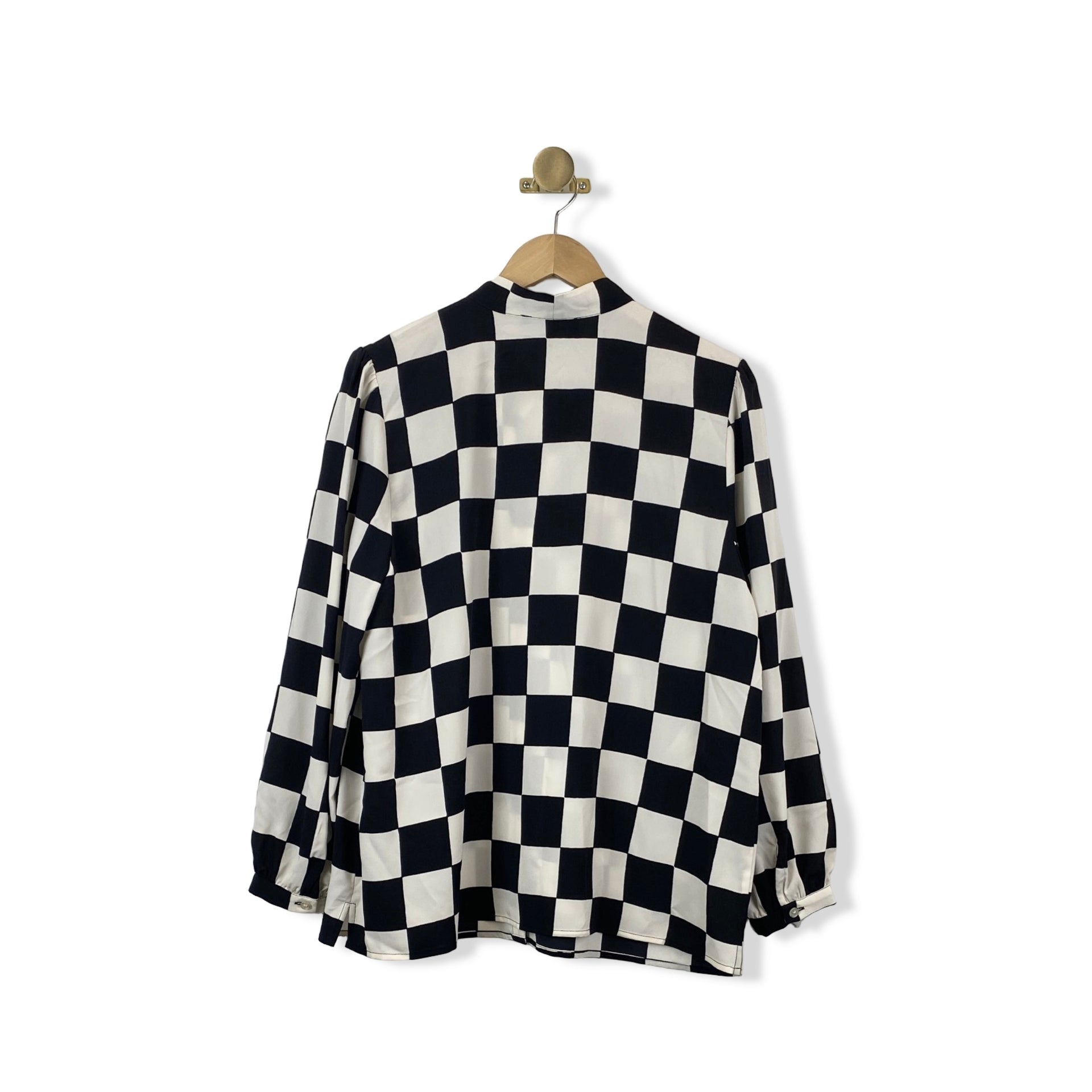 Eloquii Checkered Self Tie Top