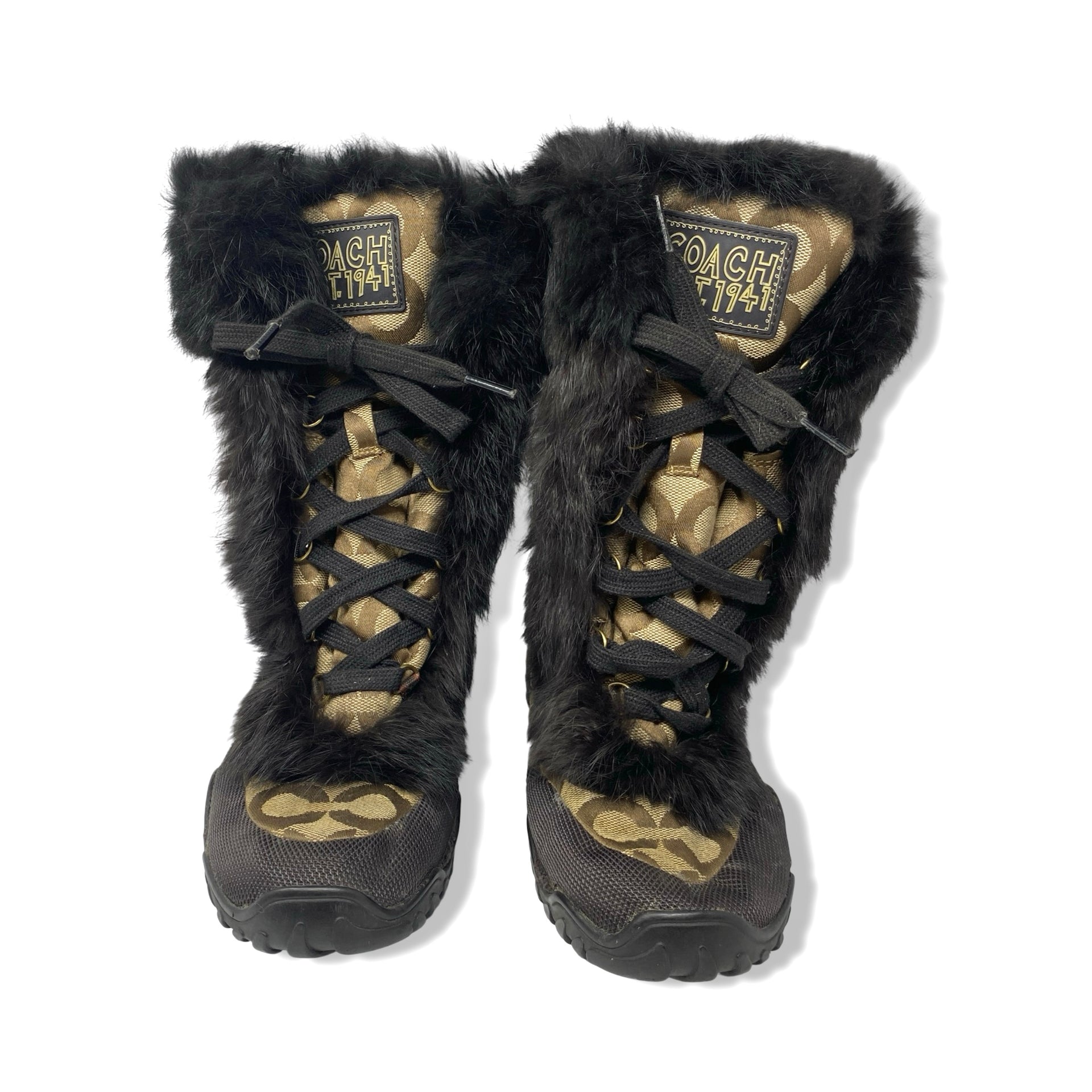 Coach Jennie Monogram Quilted Boot