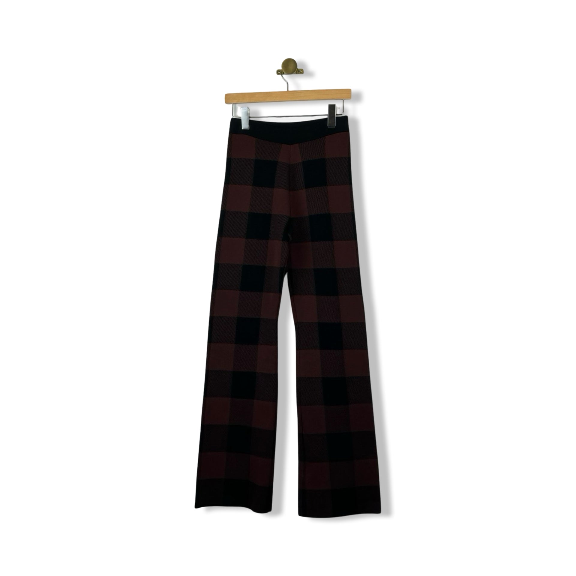 COS Flared Checked Jacquard Knit Trousers