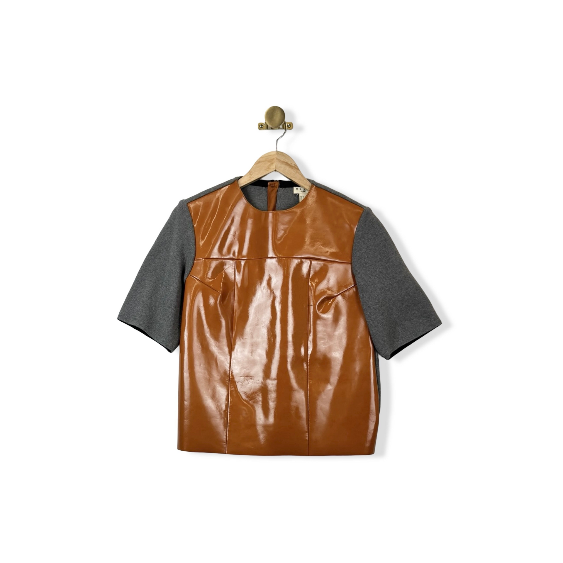Marni x H&M Patent Knit Short Sleeve Top