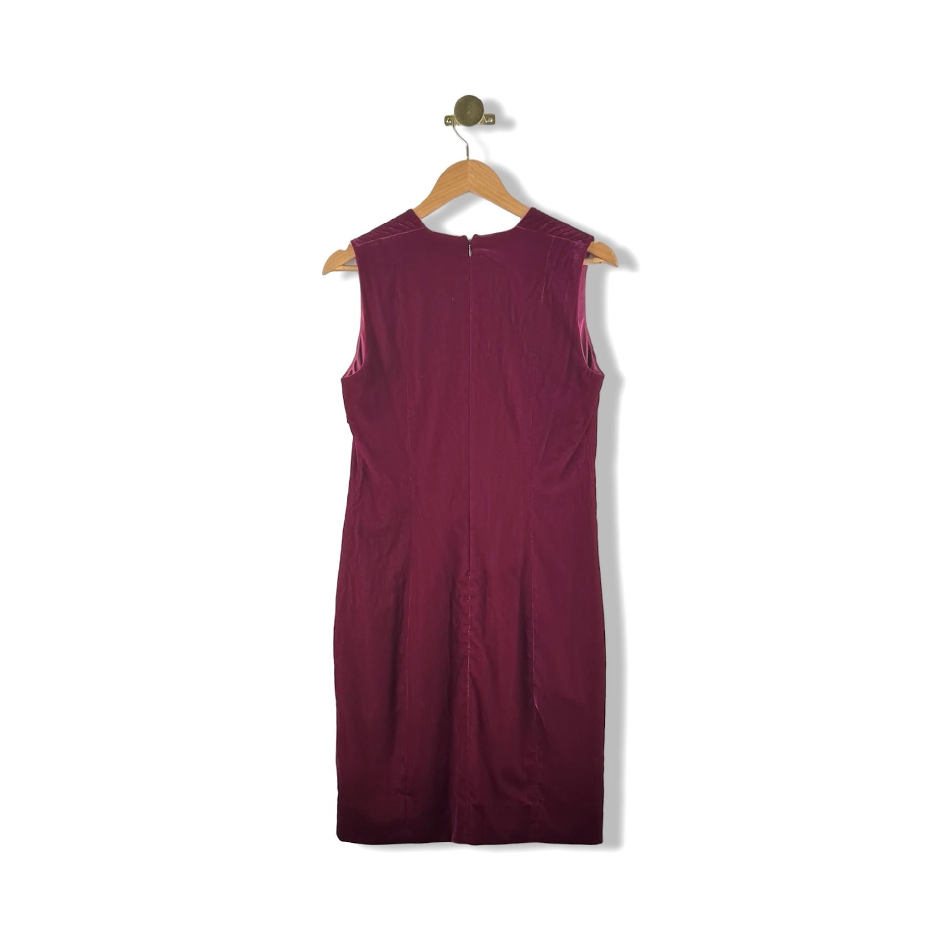 Elie Tahari V-Neck Velvet Dress