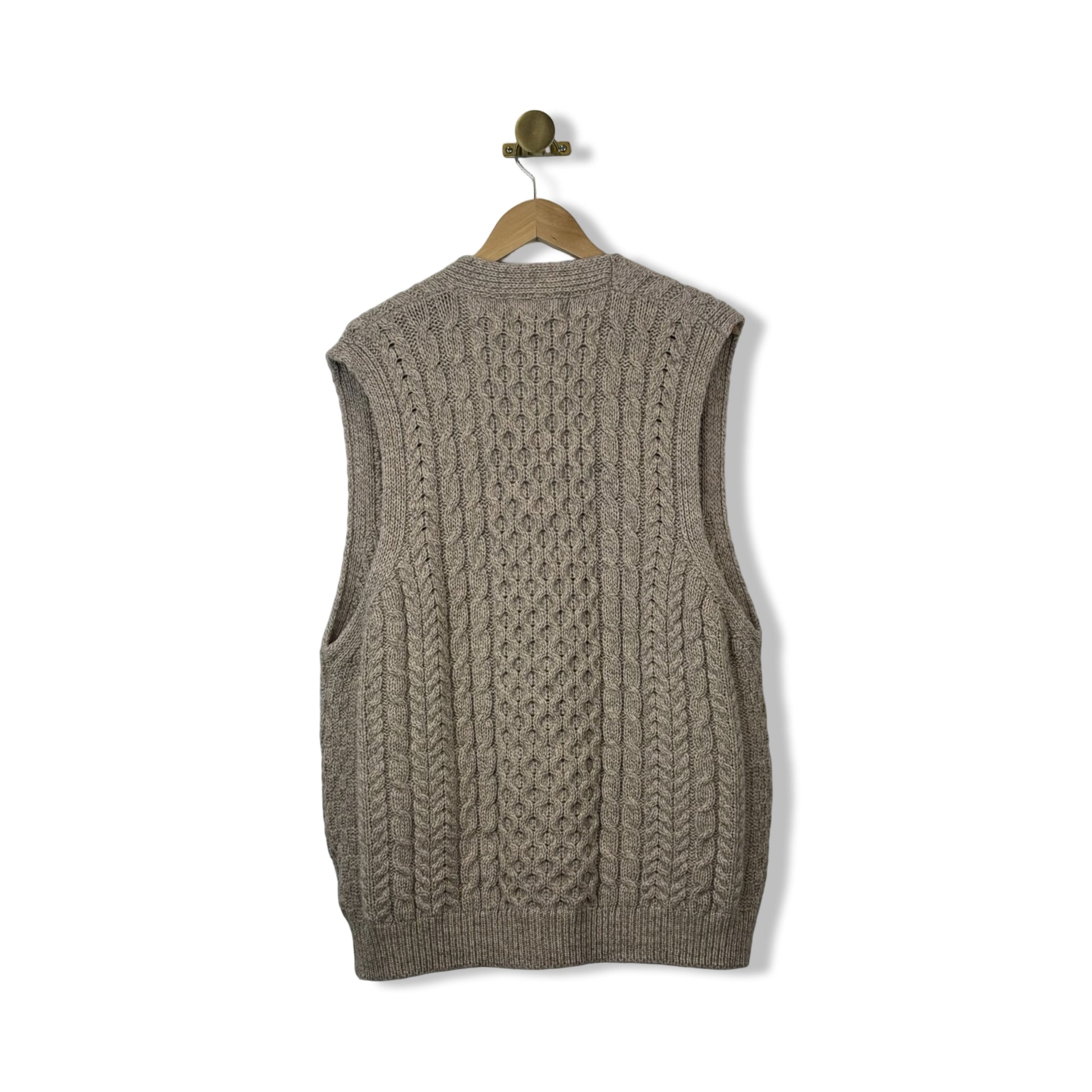 Aran Sweater Market Merino Wool Knit Vest