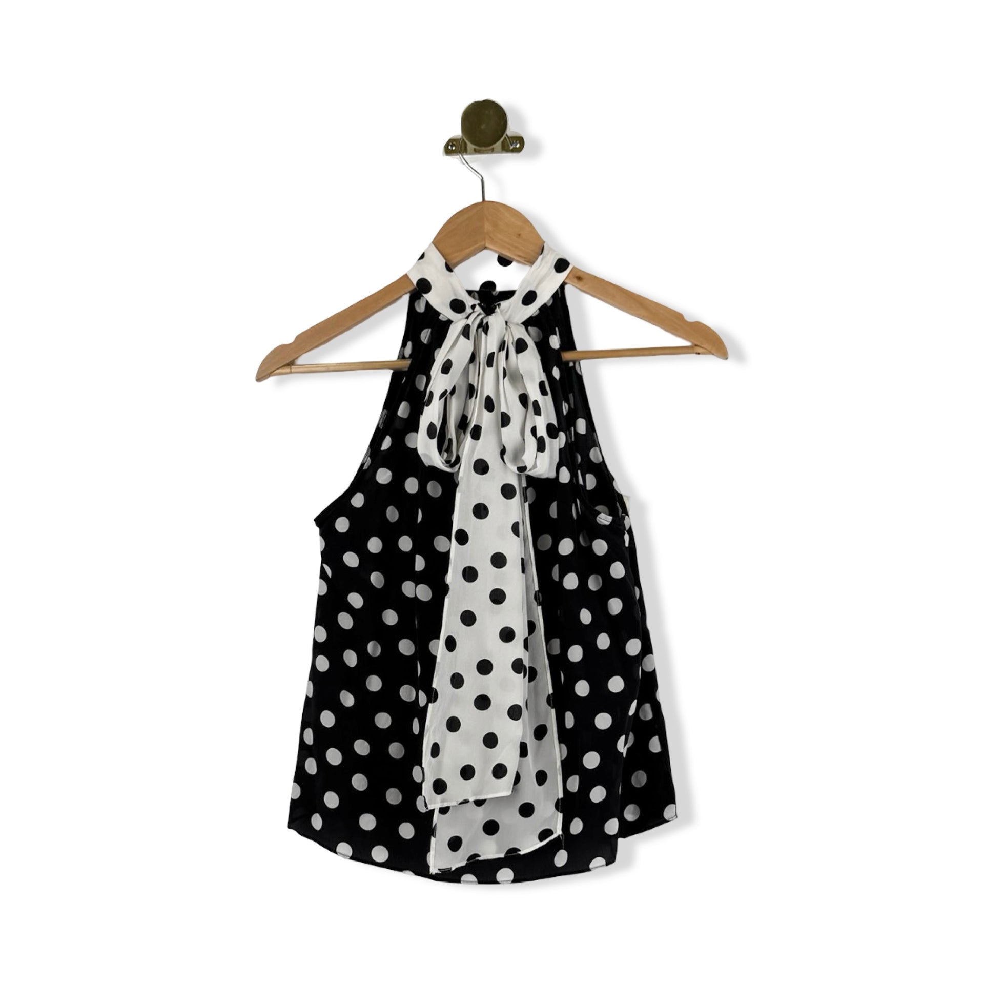 Alice + Olivia Polka Dot Halter Top