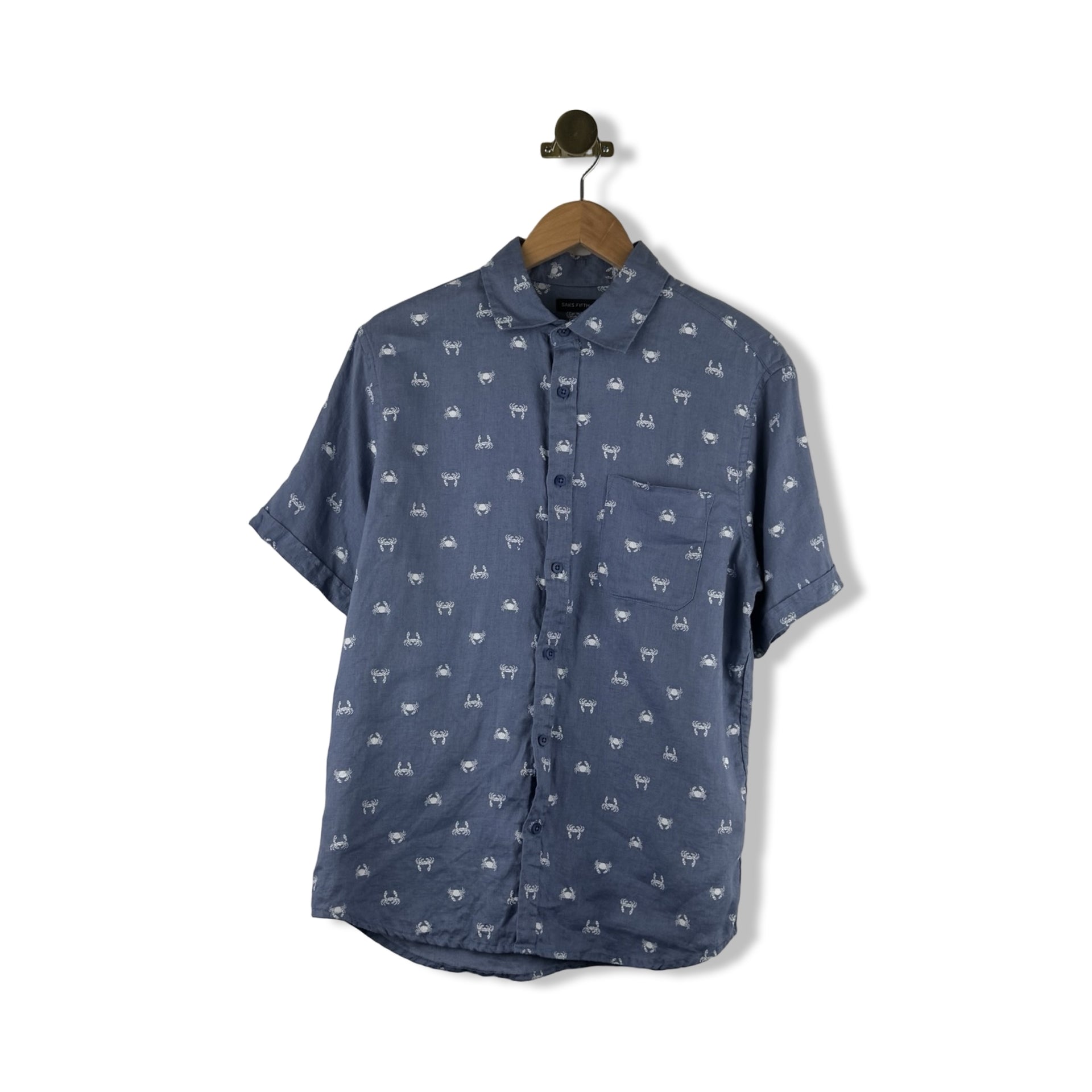 Saks 5th Avenue Linen Crab Shirt