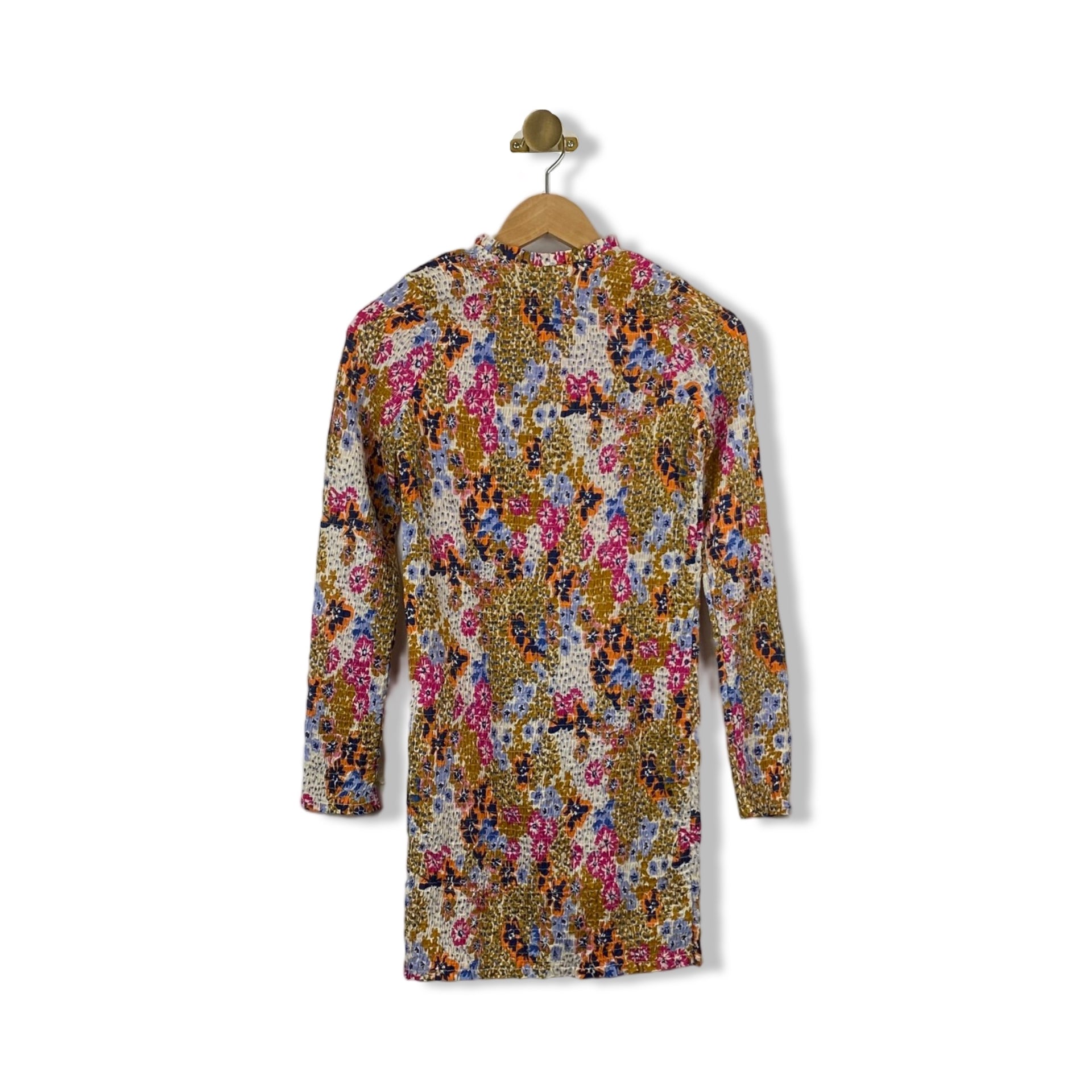 Apiece Apart Floral Shirred Mini Dress