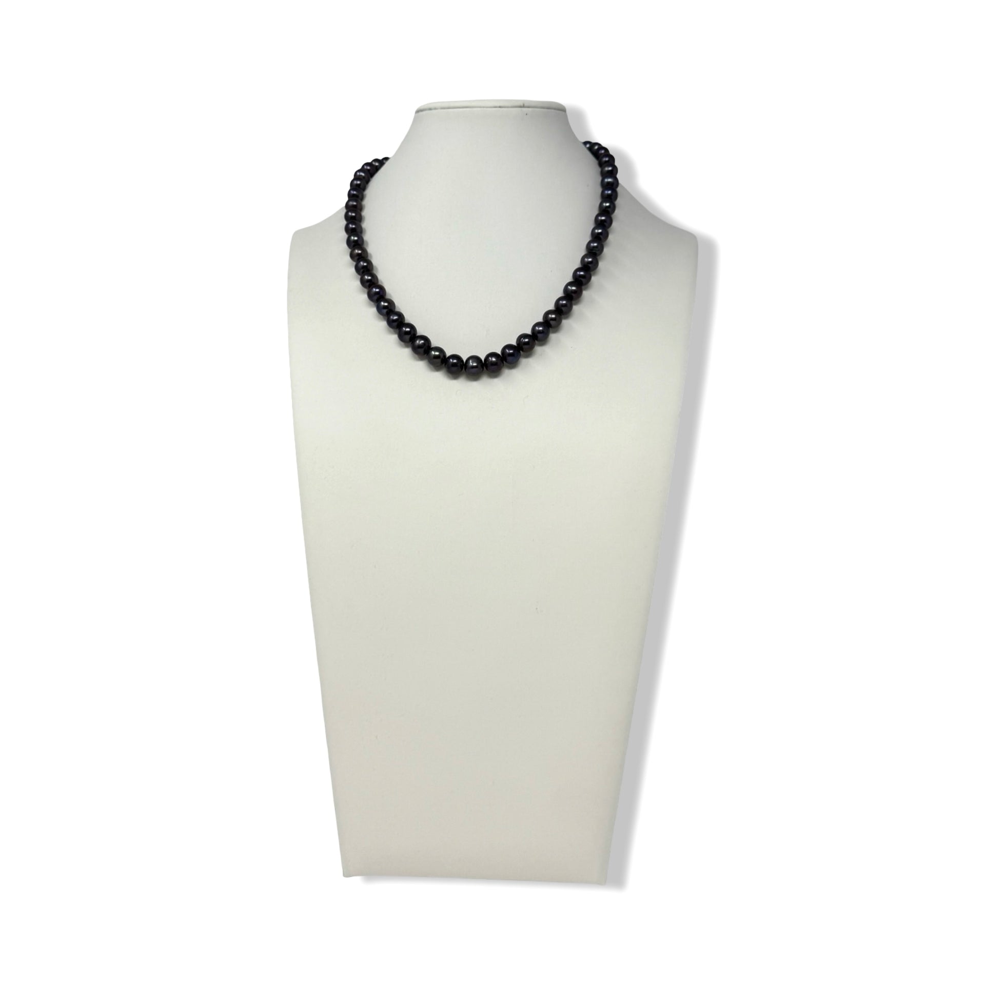 Dark Iridescent Pearl Necklace