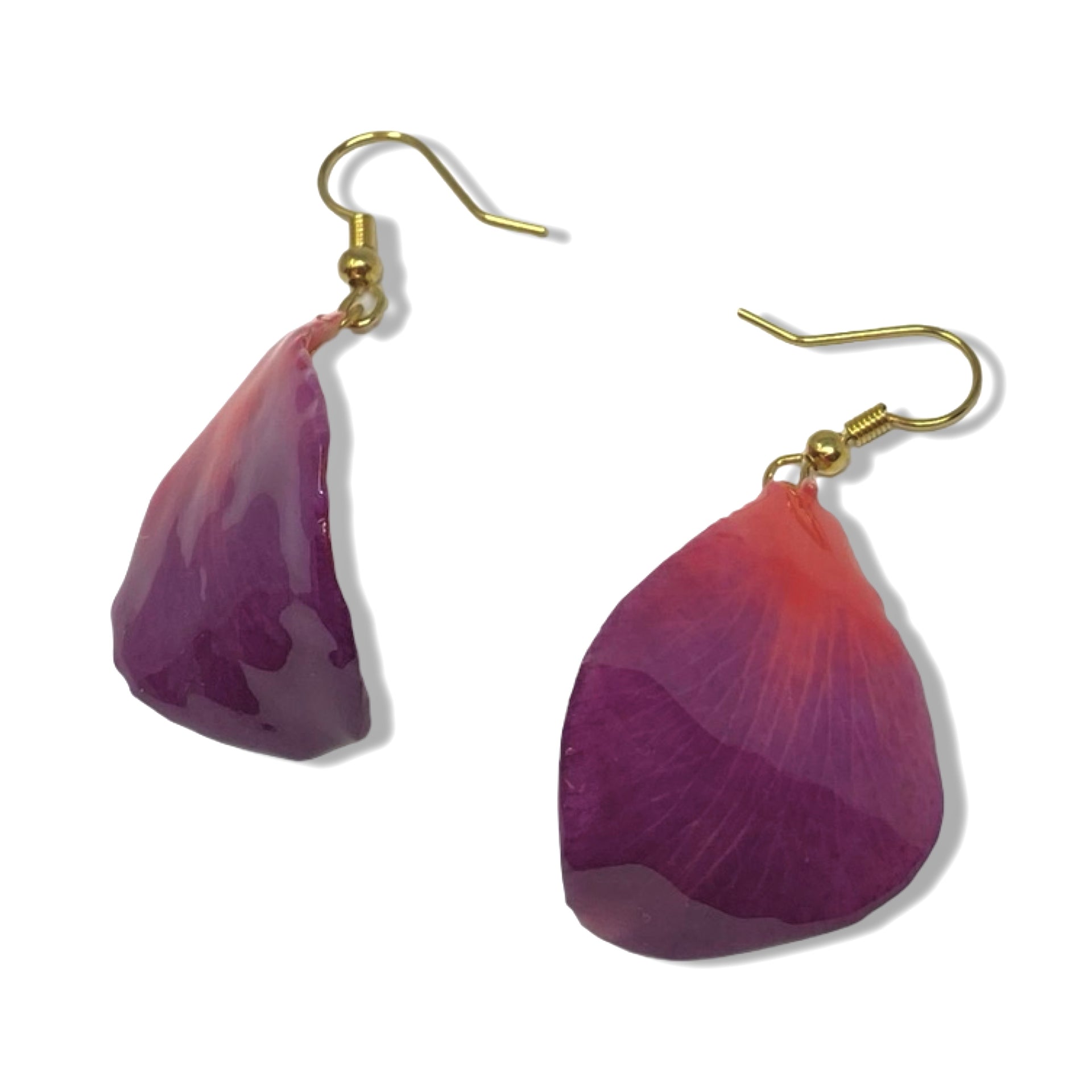 Curved Petal Drop Earrings