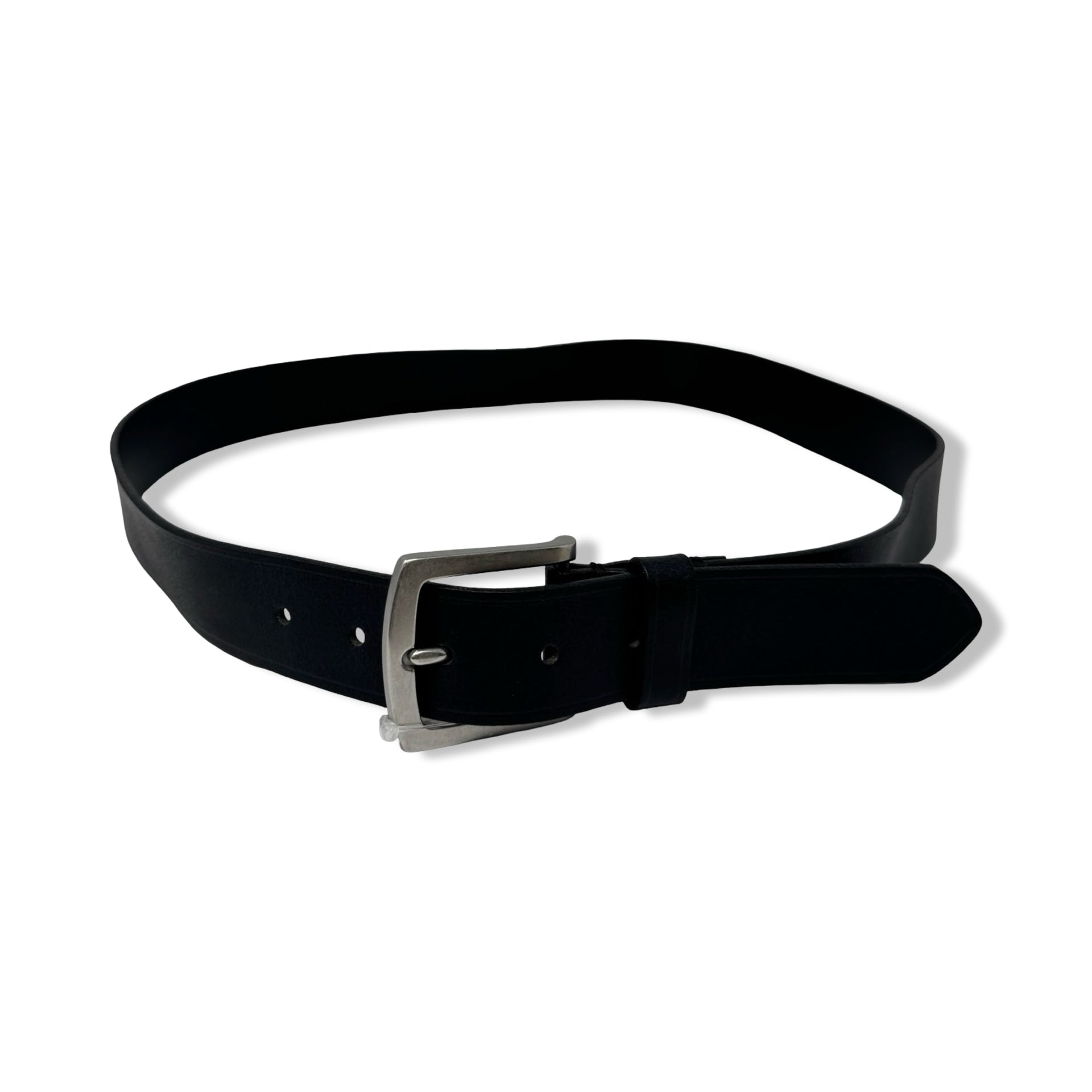Silver Buckle Leather Belt