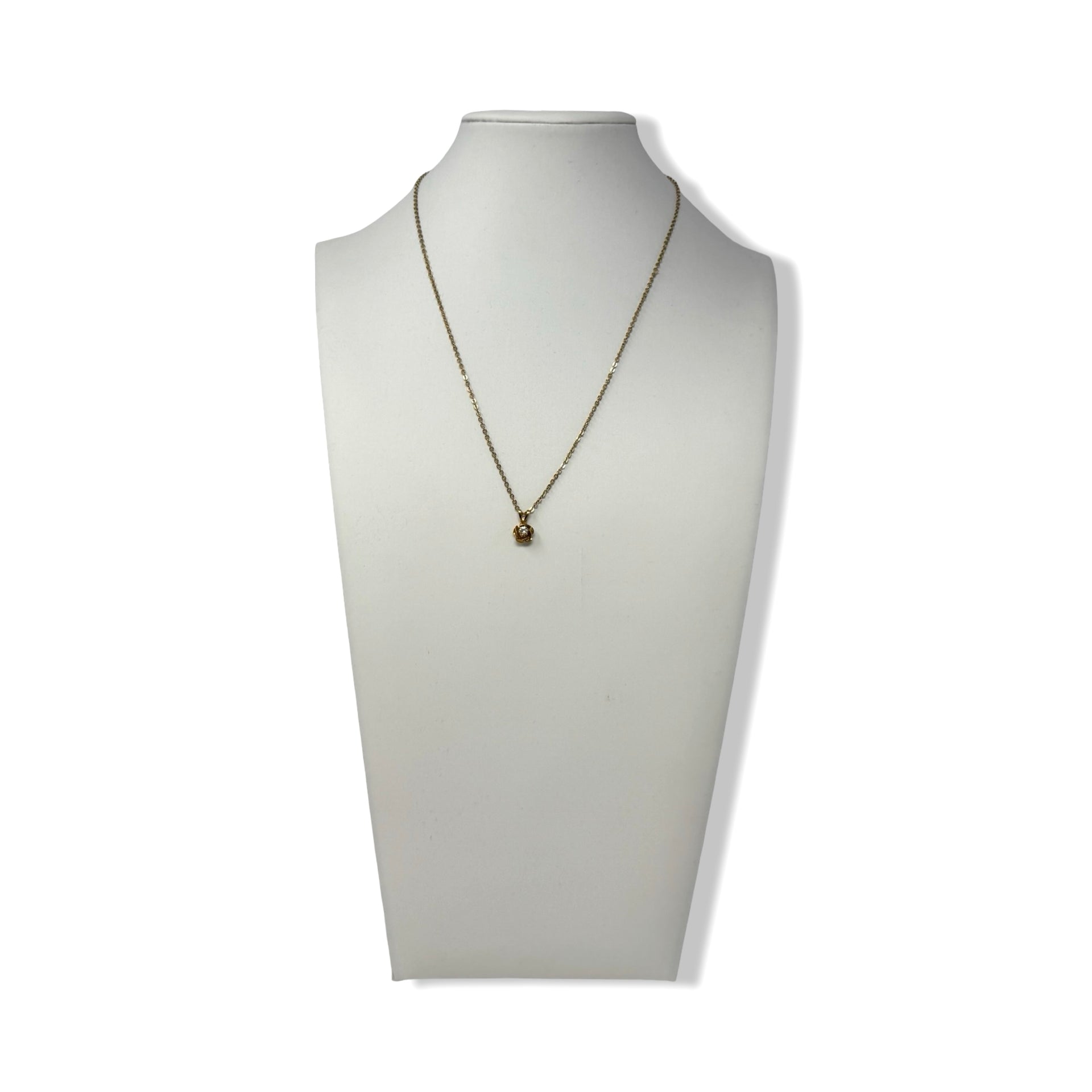 Delicate Floral Pendant Link Chain Necklace