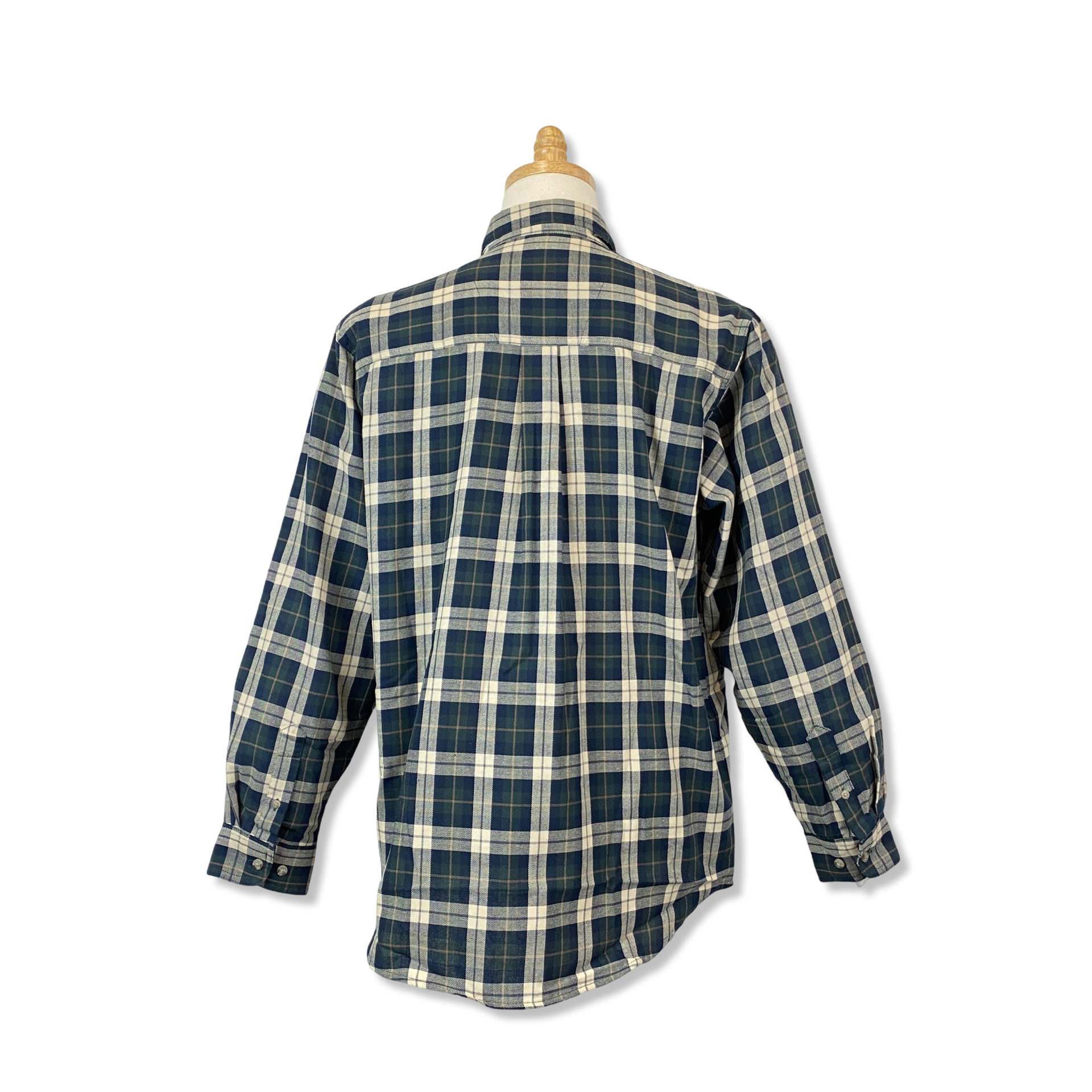 Wrangler Green Plaid Button Down