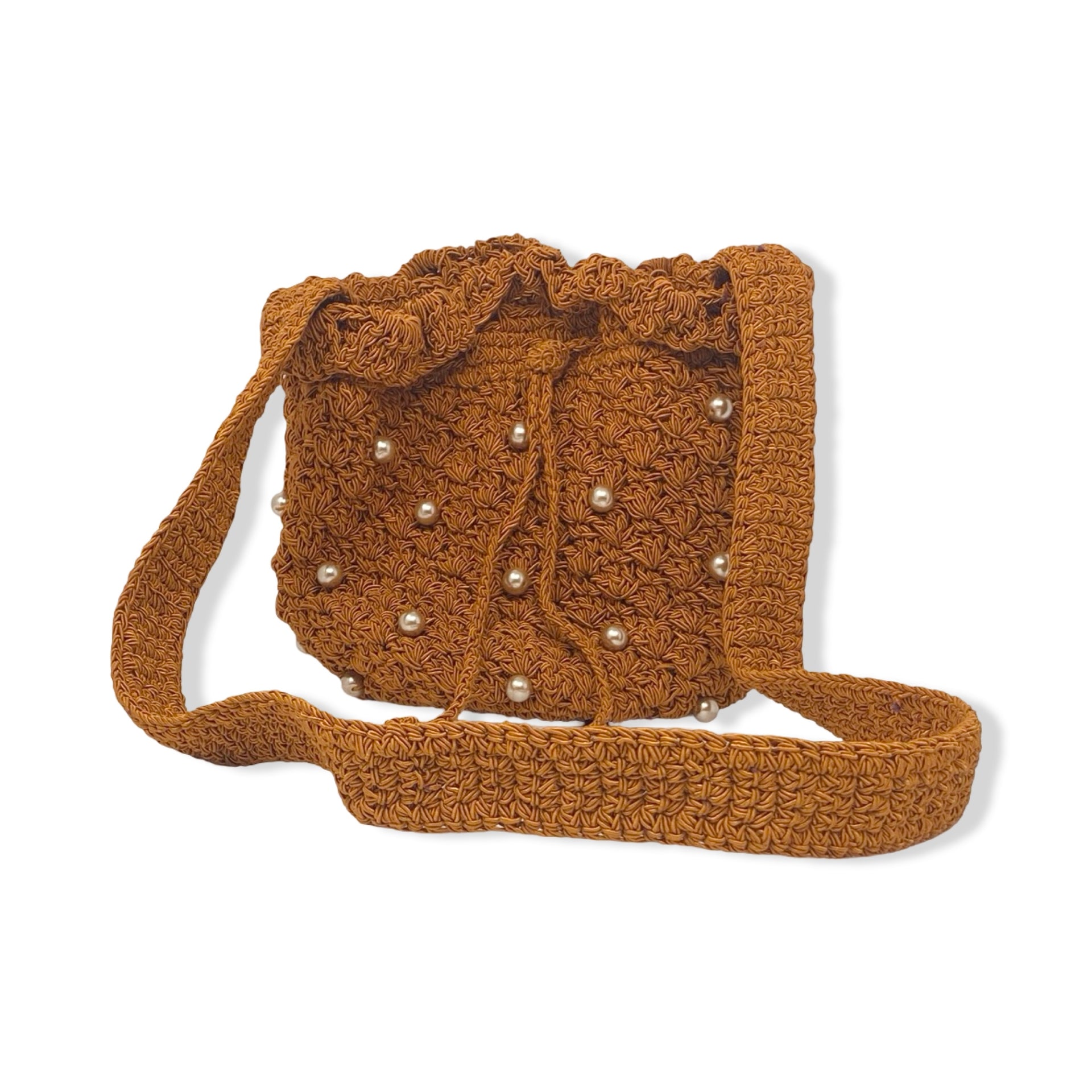 Suryo Pearl Applique Crossbody Bag