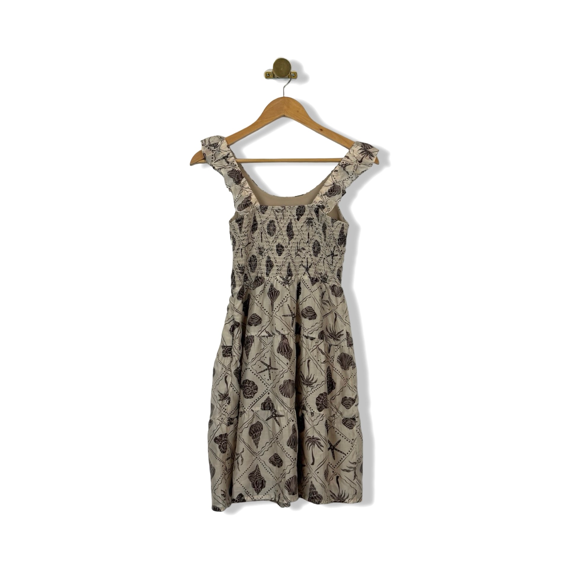 Heartloom Patterned Mini Tiered Skirt Dress