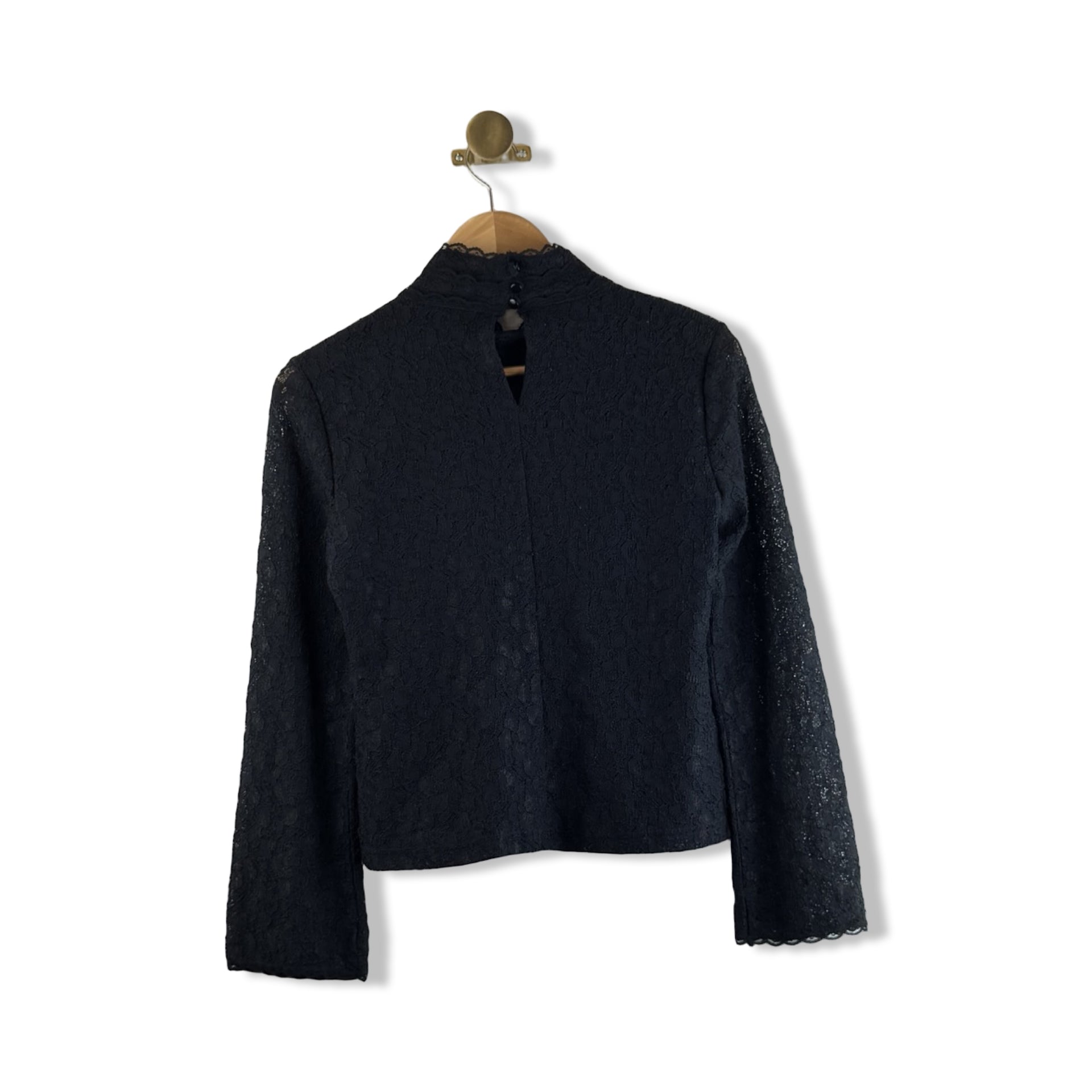 Vintage Worthington Petite Lace Mockneck Top