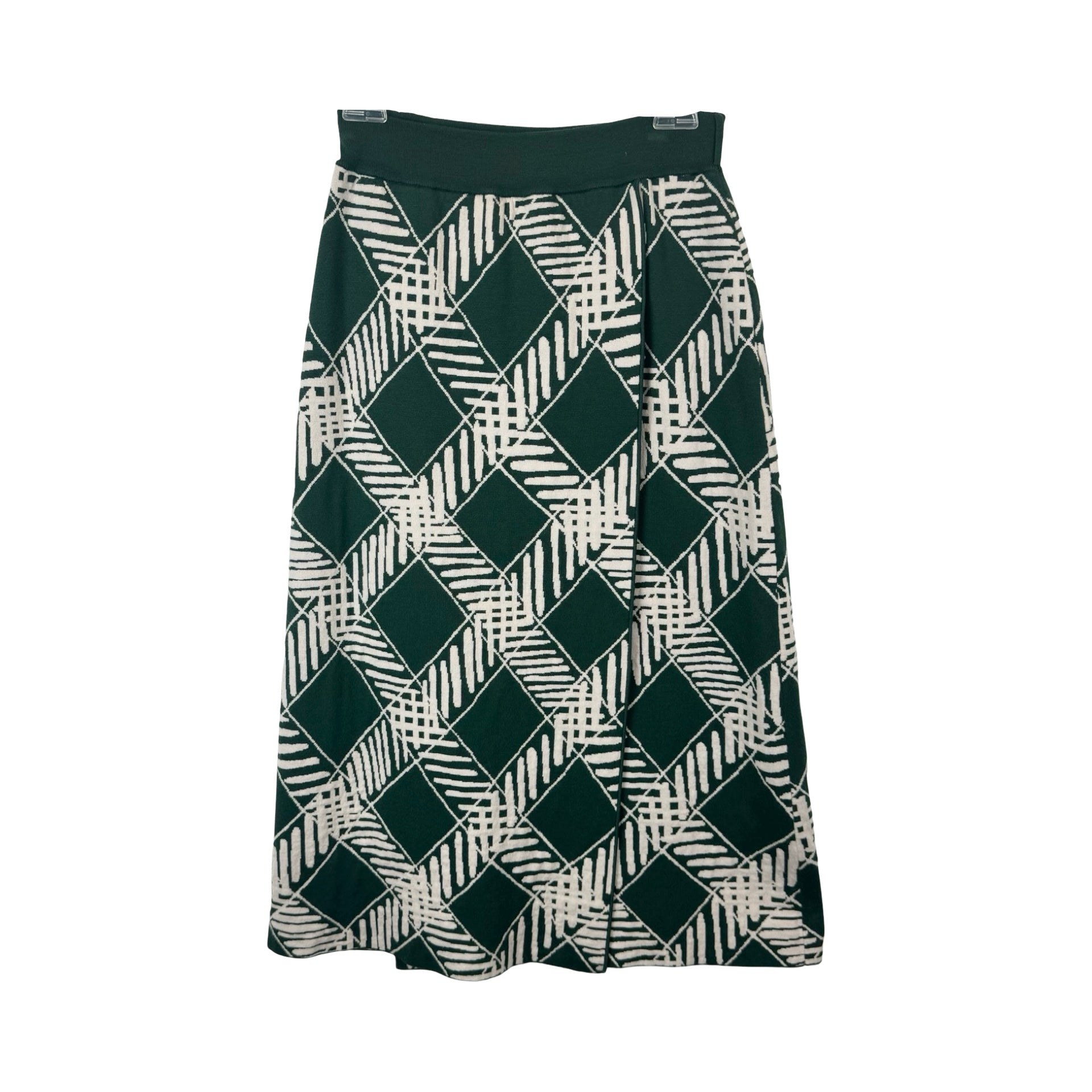 Tanya Taylor Patterned Wool Midi Skirt