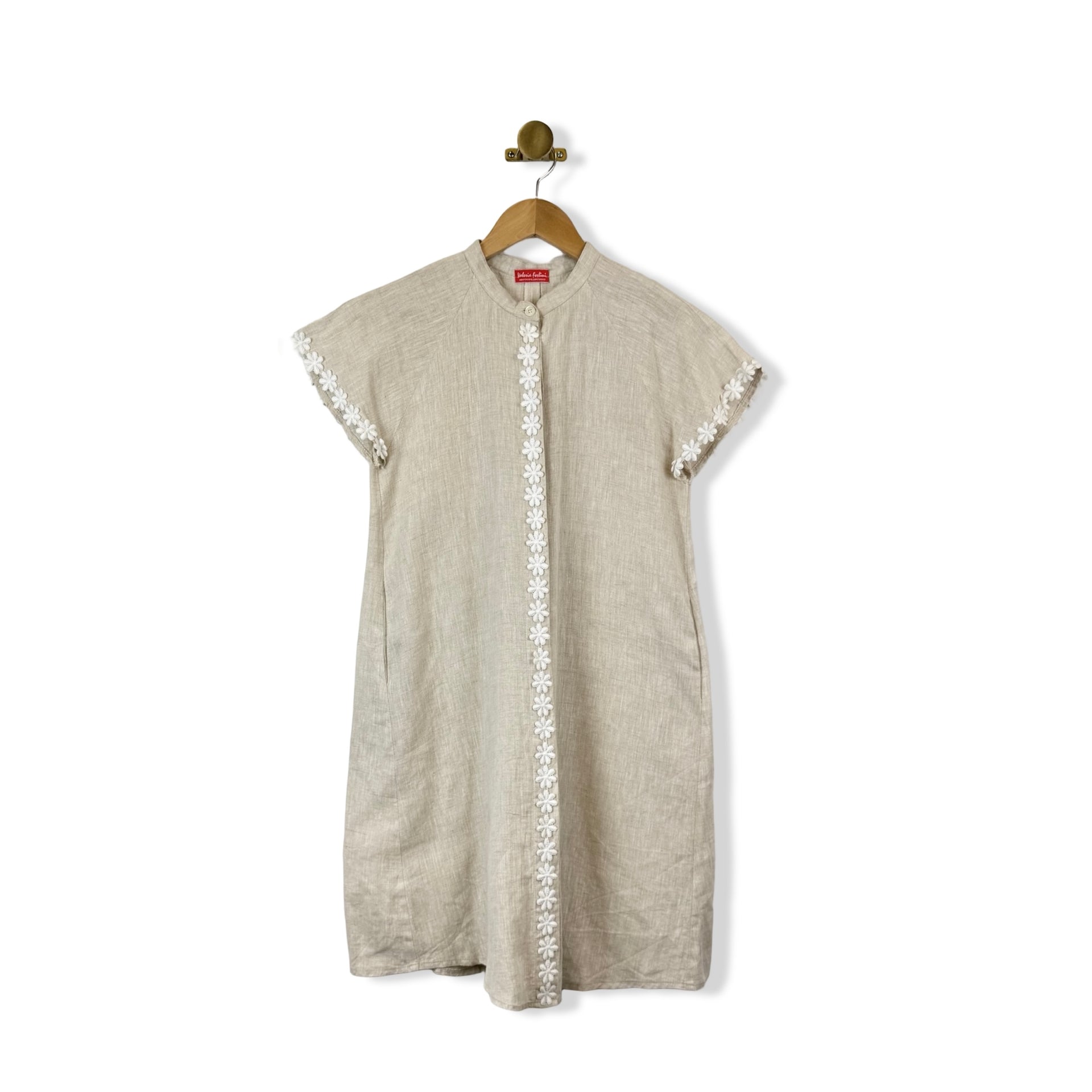 Valeria Ferlini Floral Applique Dress