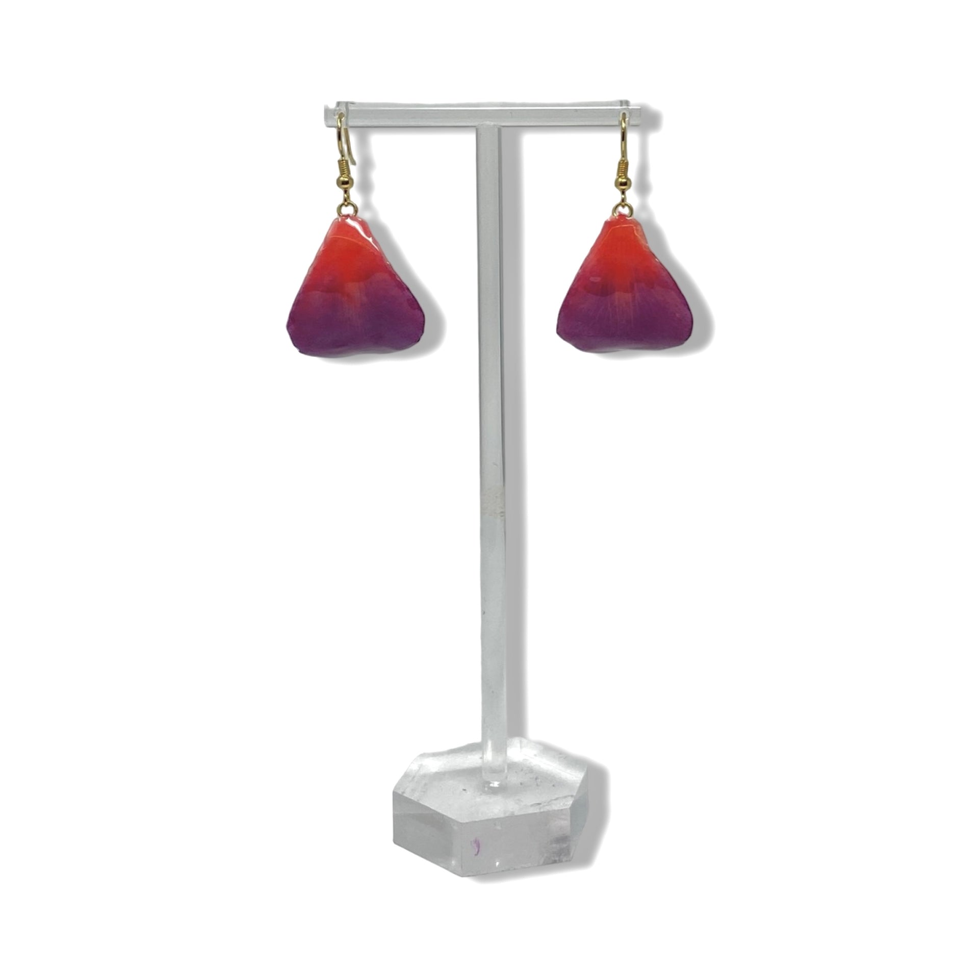 Curved Petal Drop Earrings