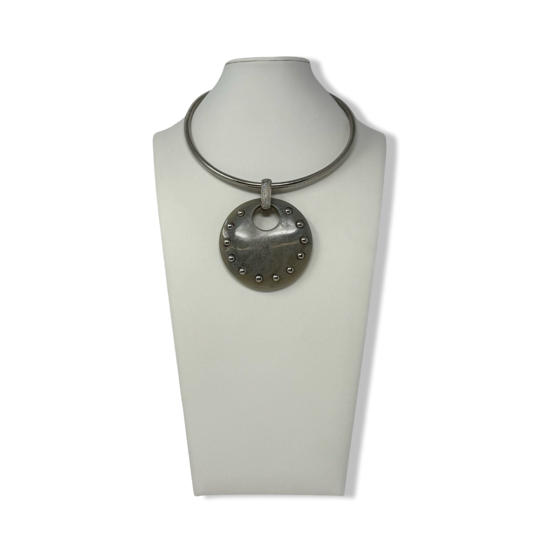 R.J. Graziano Studded Pendant Necklace