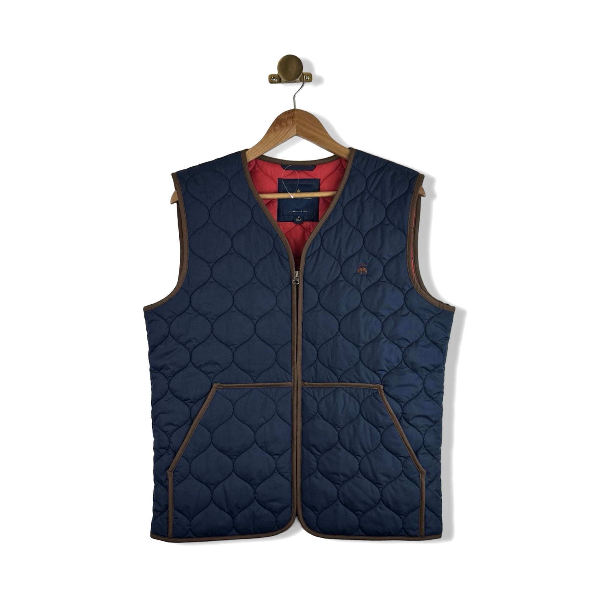 Brooks Brothers Leather Trim Puffer Vest