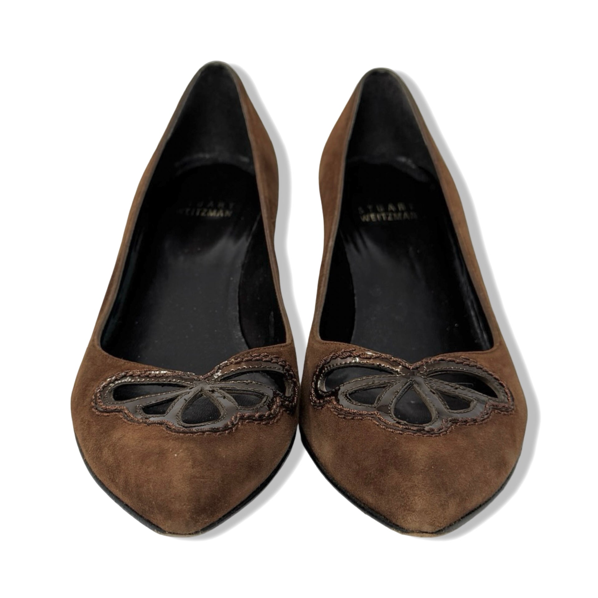 Stuart Weitzman Suede Kitten Heel Pump