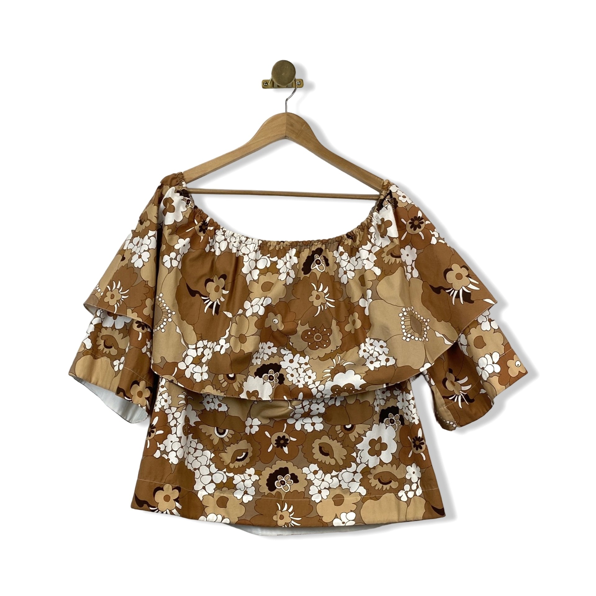 Chloé Floral Off Shoulder Top