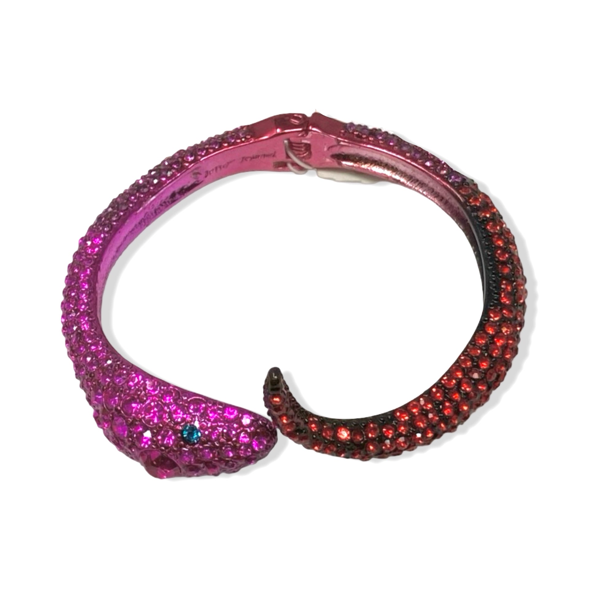 Betsey Johnson Faux Stone Snake Bangle Bracelet