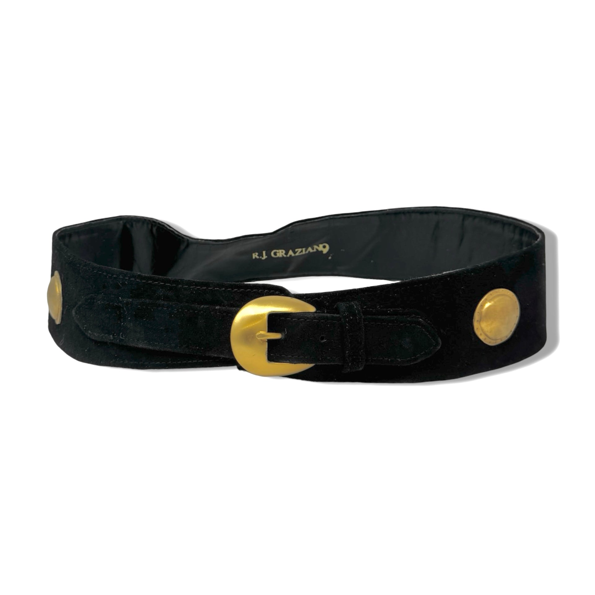 Vintage R.J. Graziano Suede Gold Hardware Belt
