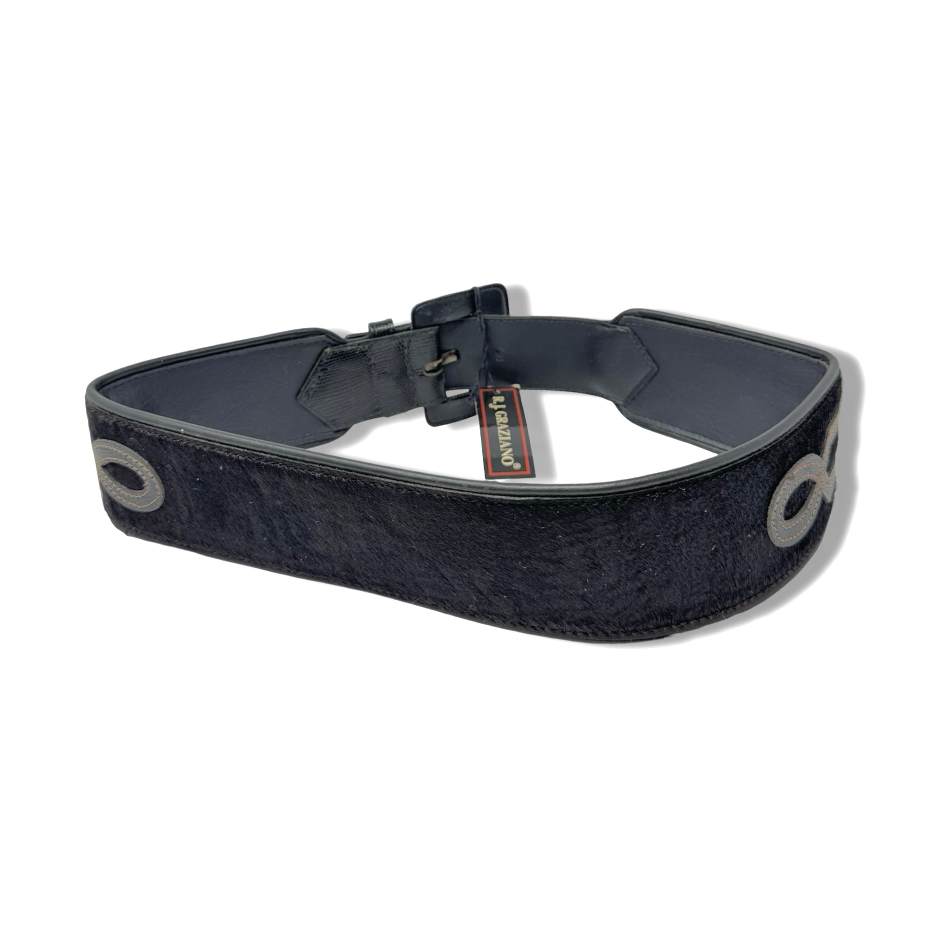 Vintage R.J. Graziano ‘87 Square Buckle Pony Hair Belt