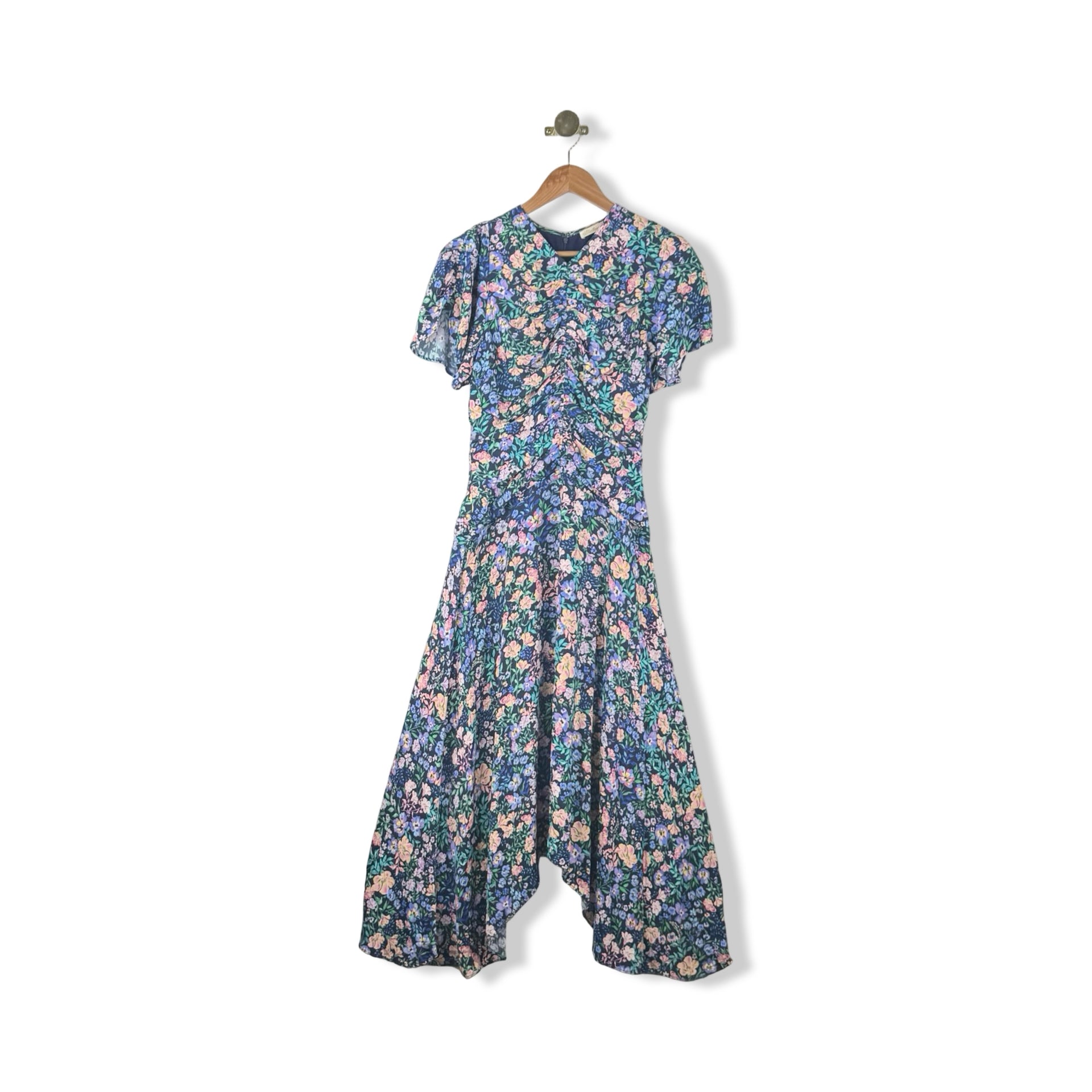 Shoshanna Short Sleeve Floral Maxi Dress