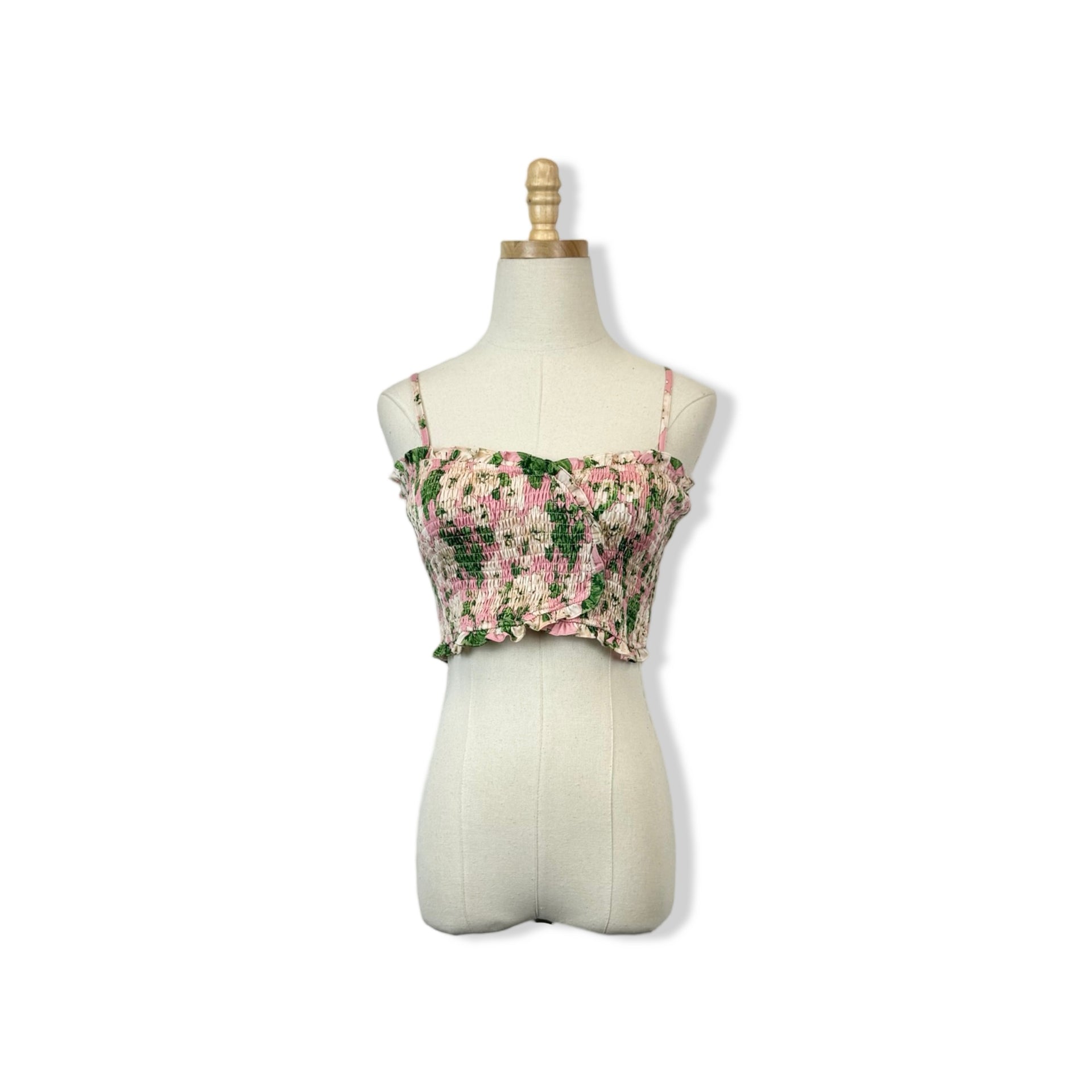 Heartloom Lettuce Hem Floral Crop Top