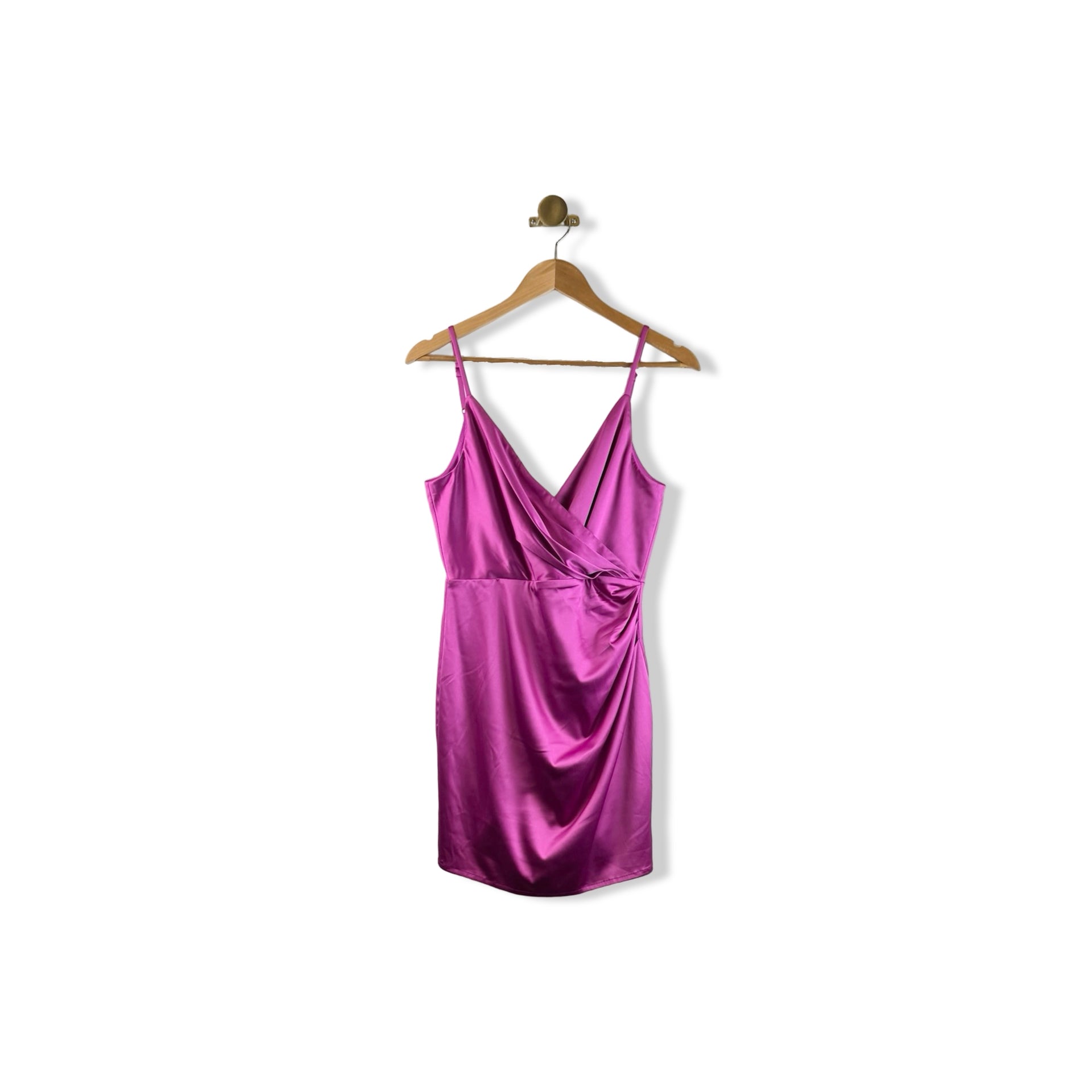 AQUA Gathered Mini Dress