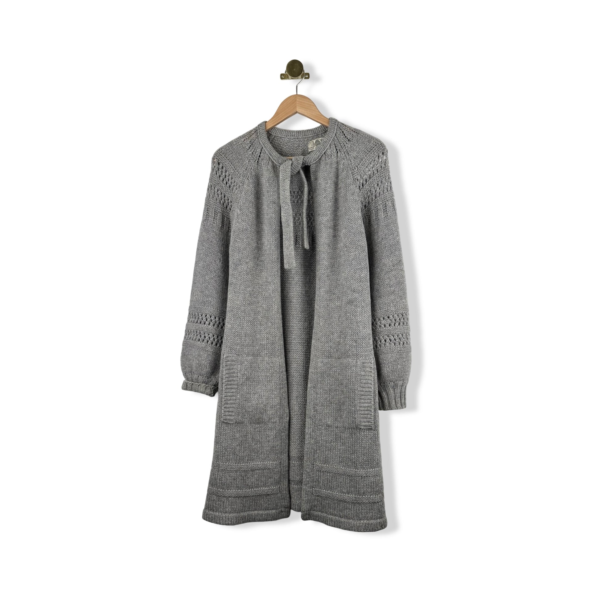 Vintage All Pure Wool Open Front Cardigan