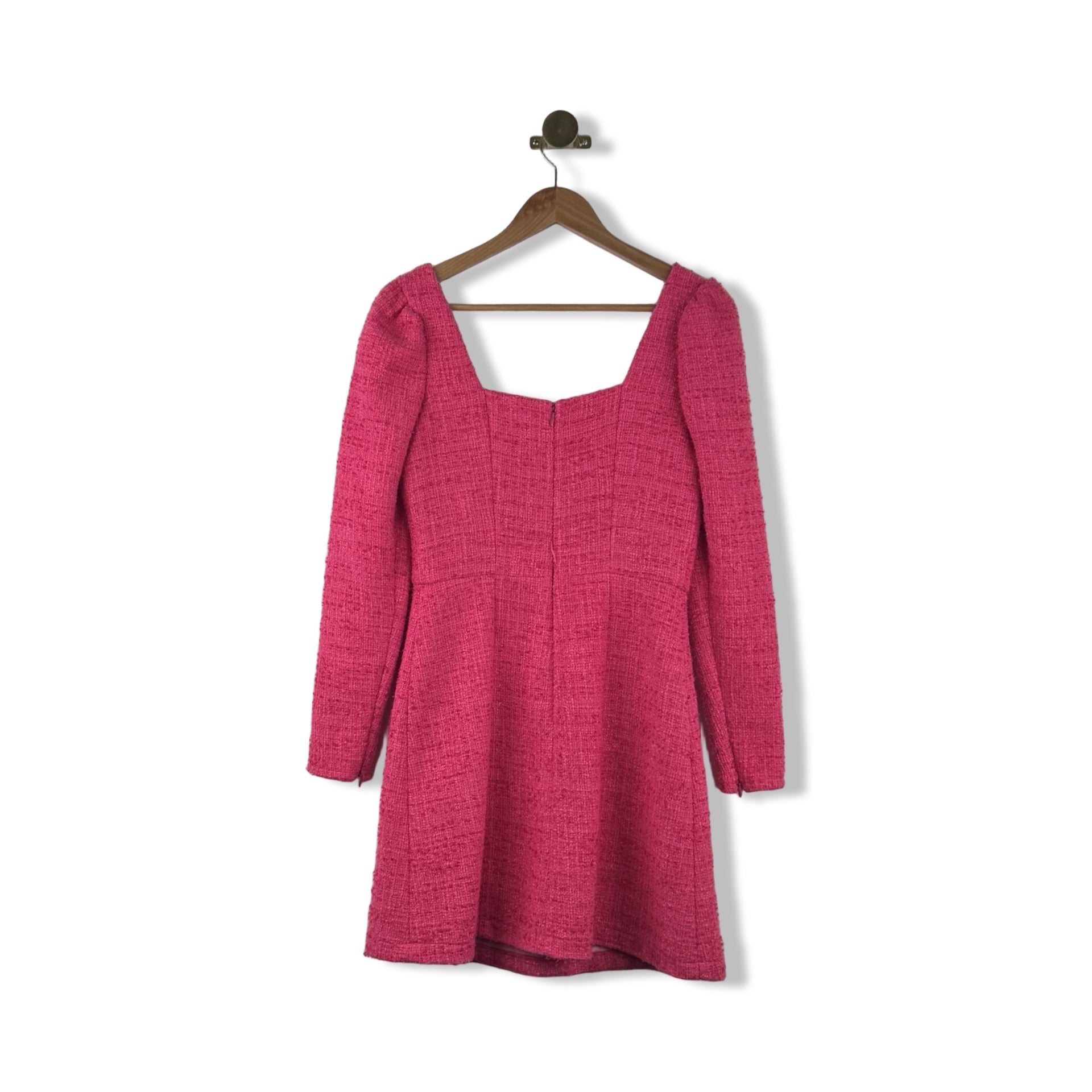 Shoshanna Square Neck Long Sleeve Dress