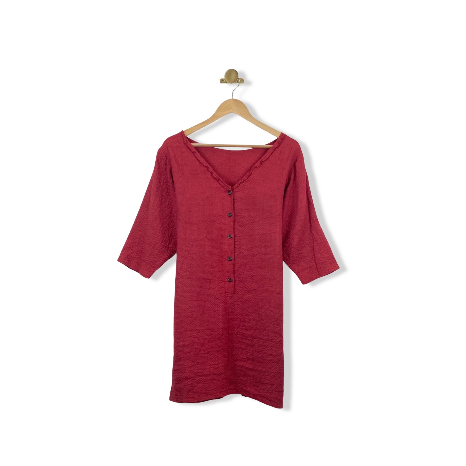 Loup Textured Button Up Dress