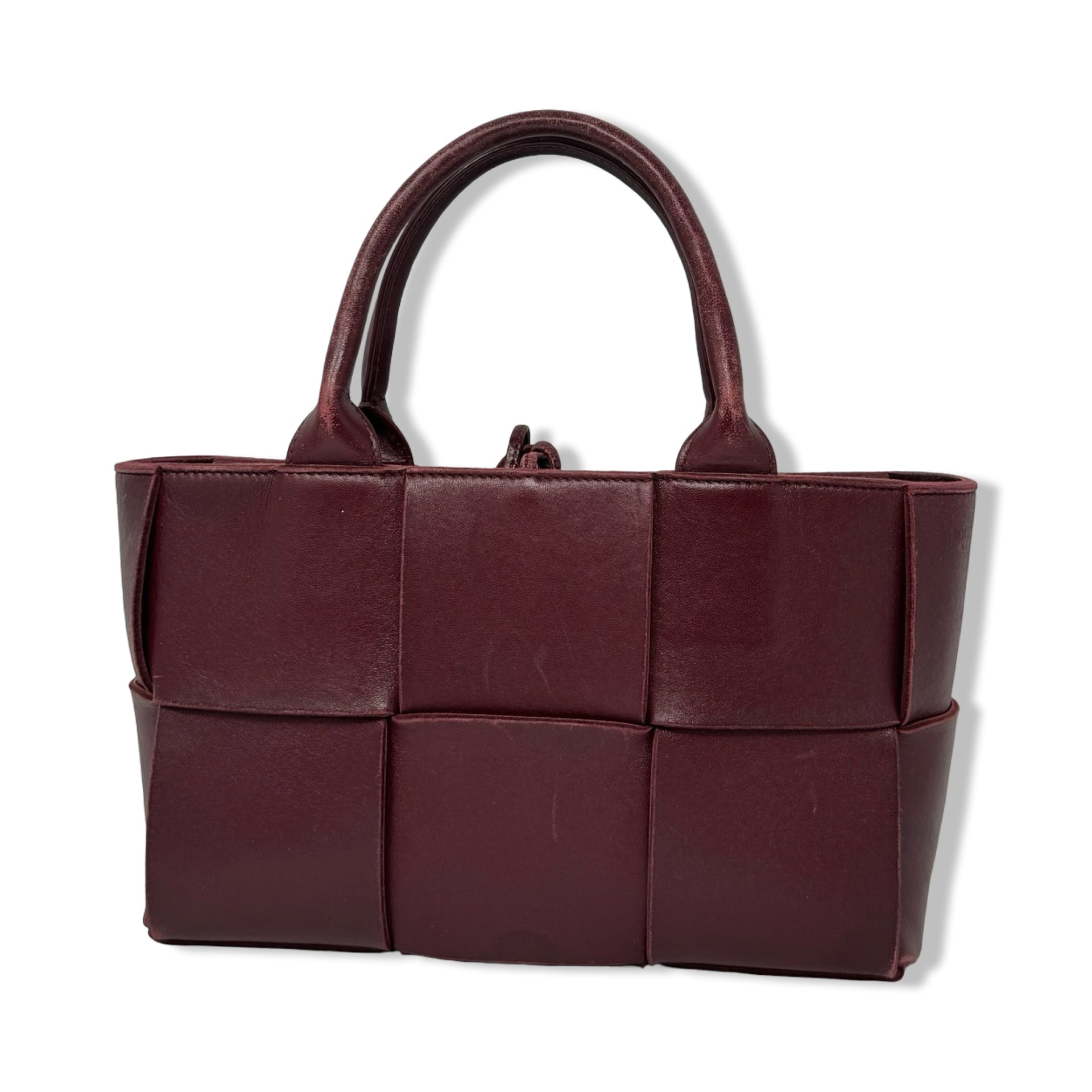 Bottega Veneta Burgundy Mini Arco Tote Bag