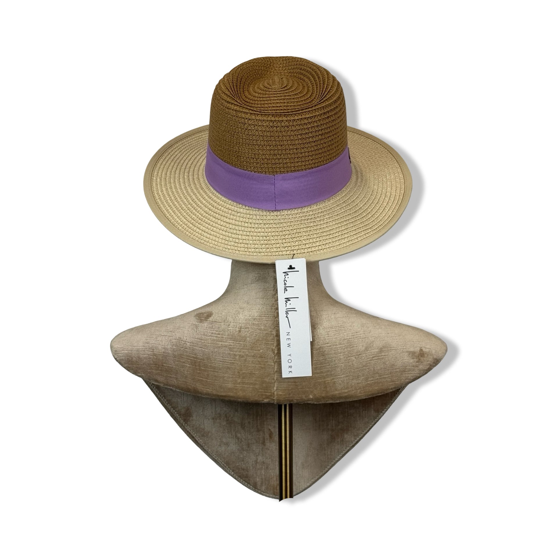 Nicole Miller Purple Hat Band Two-Tone Woven Hat