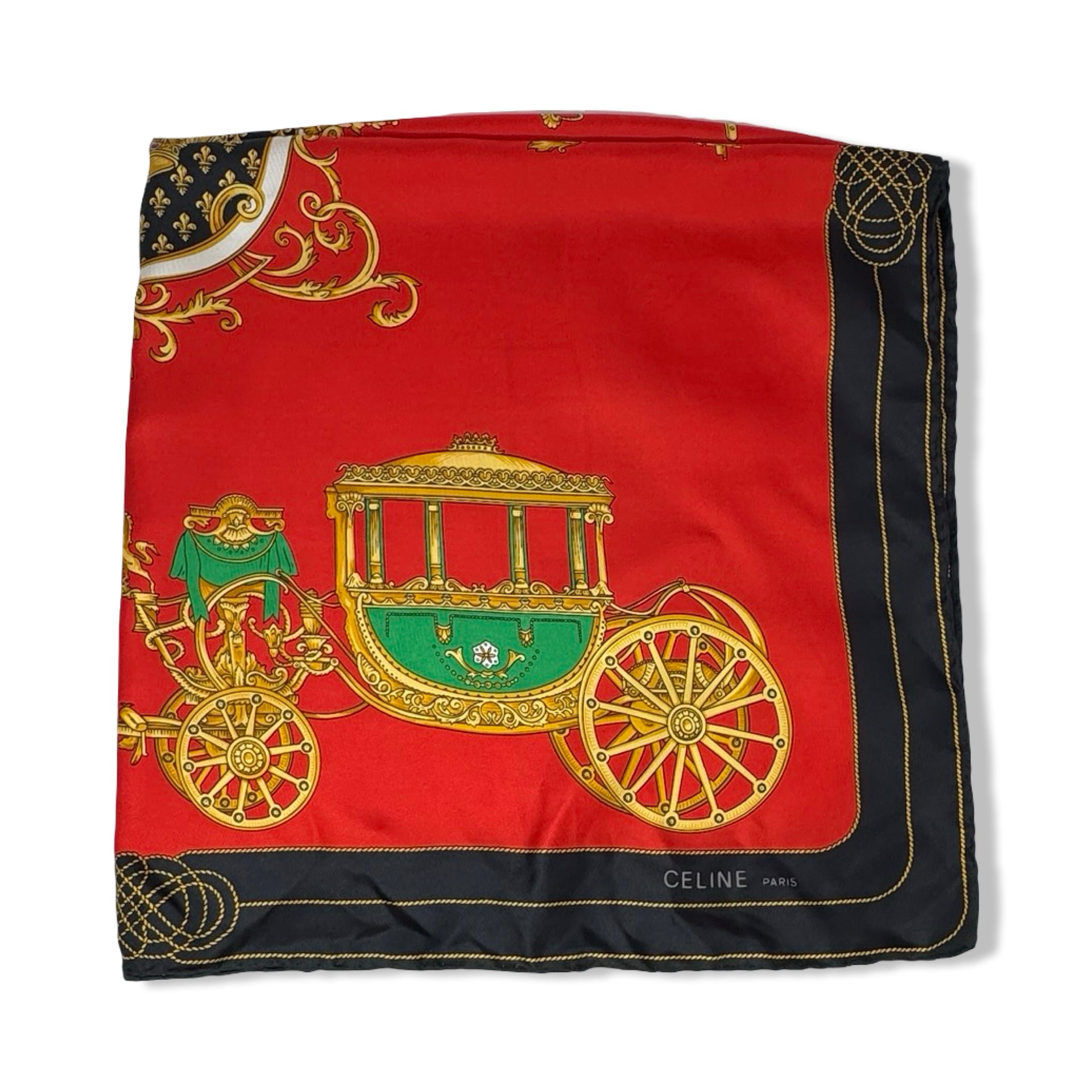 Celine Carriage Silk Scarf